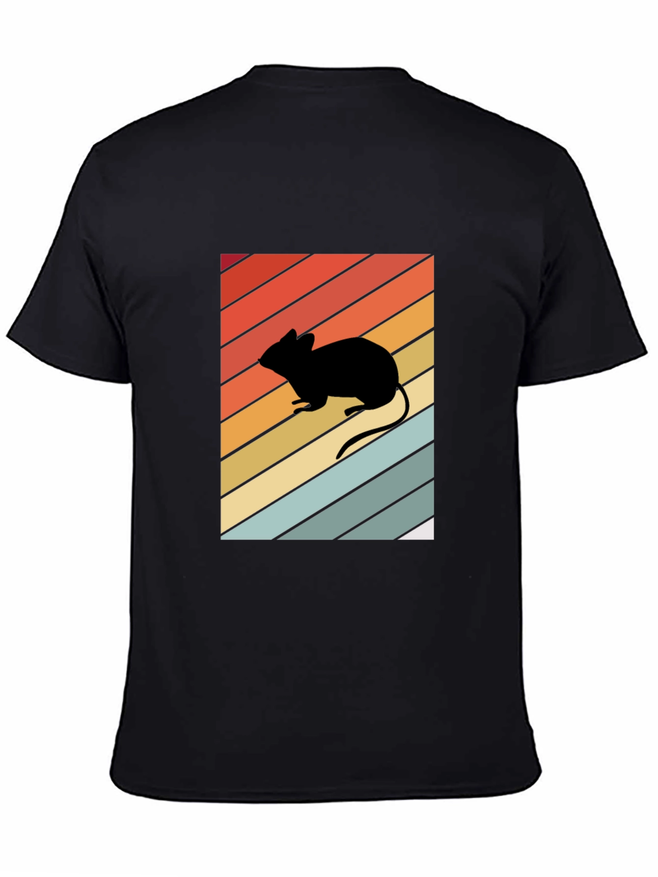 Retro Mouse Silhouette Graphic T-Shirt