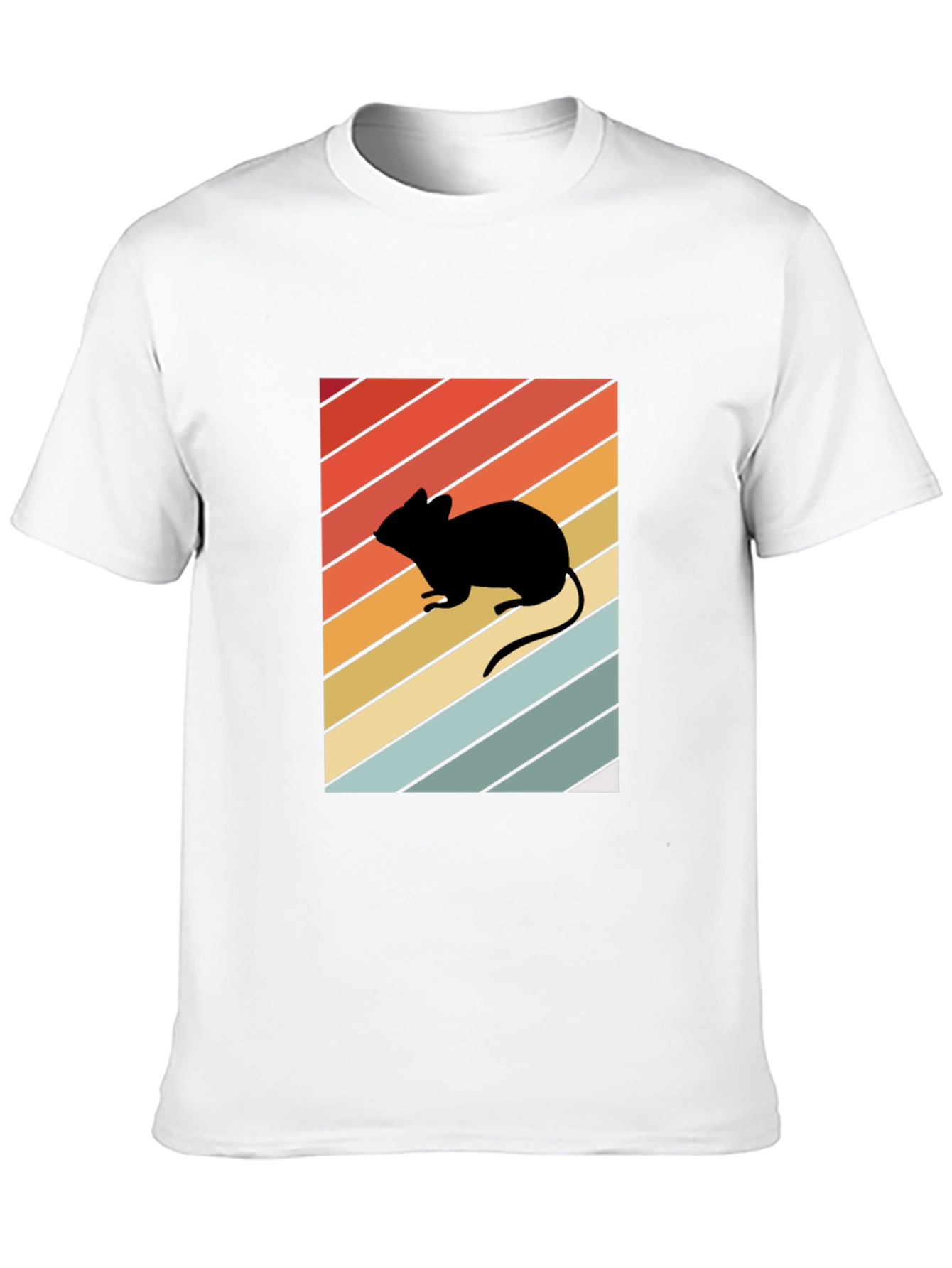 Retro Mouse Silhouette Graphic T-Shirt