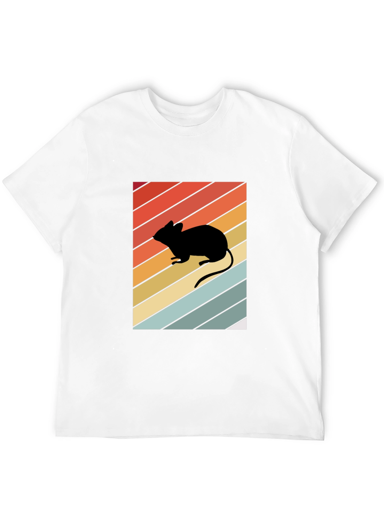 Retro Mouse Silhouette Graphic T-Shirt