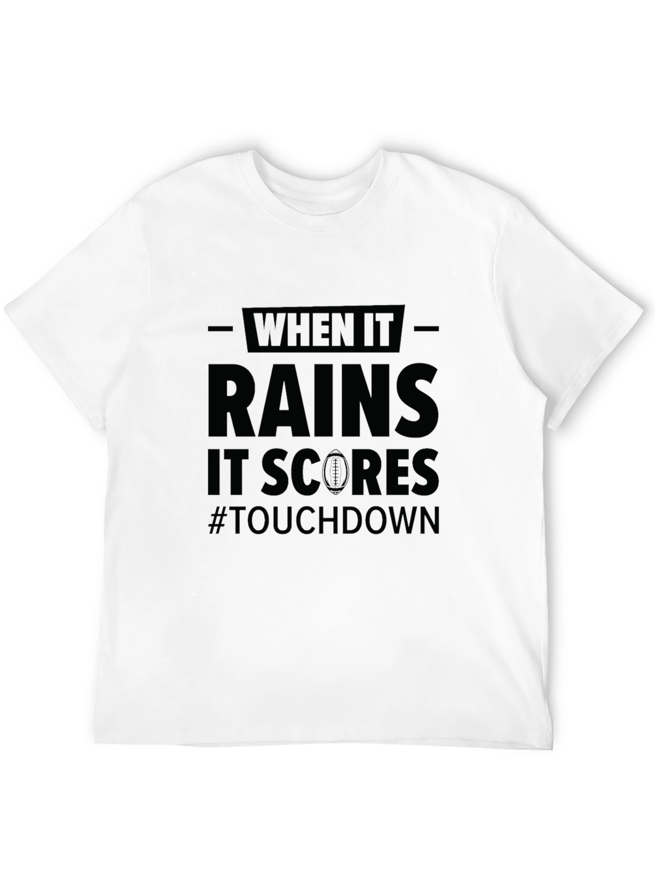 Football Rain Touchdown T-Shirt
