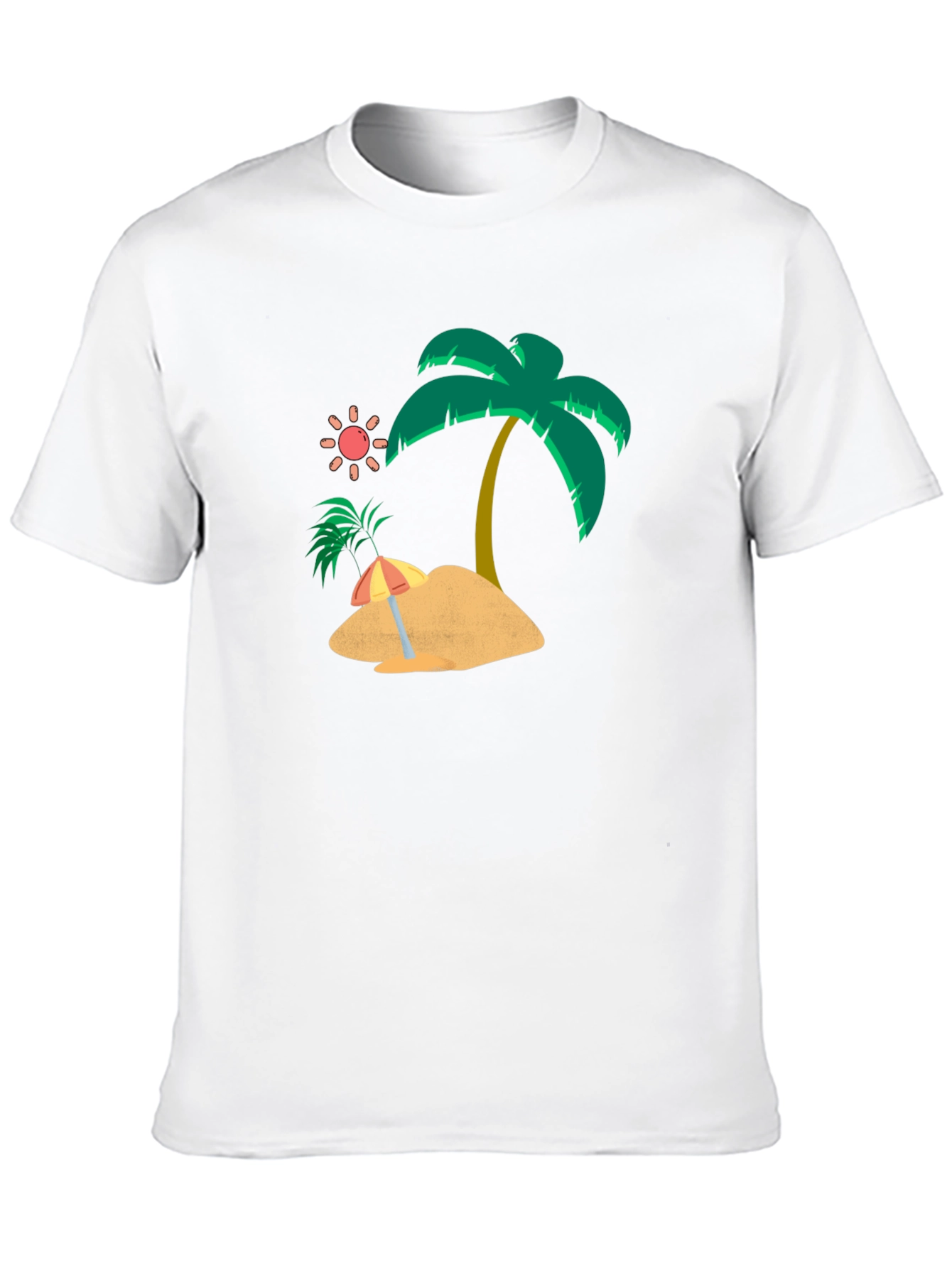 Tropical Island Graphic Tee - Mens Black T-Shirt