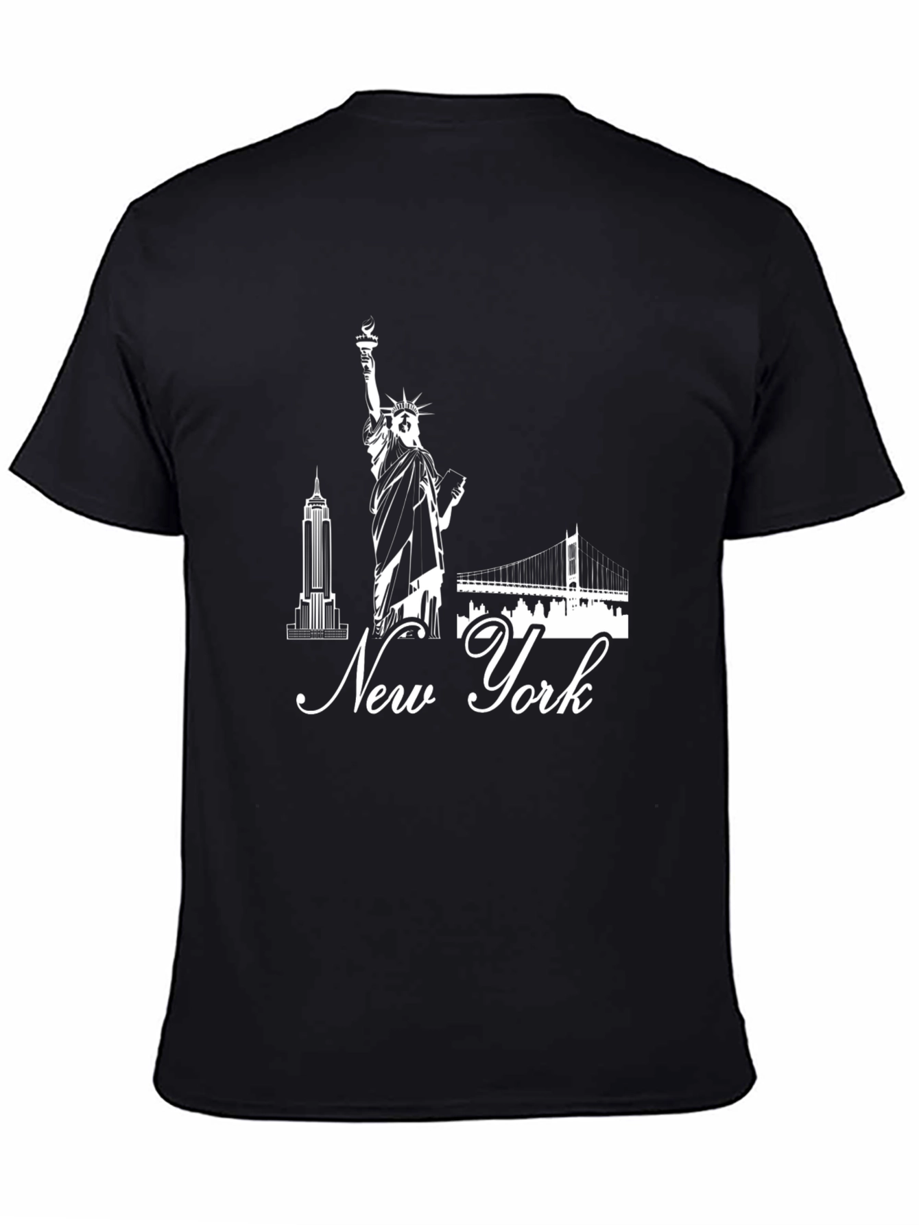 New York Skyline Graphic Black T-Shirt