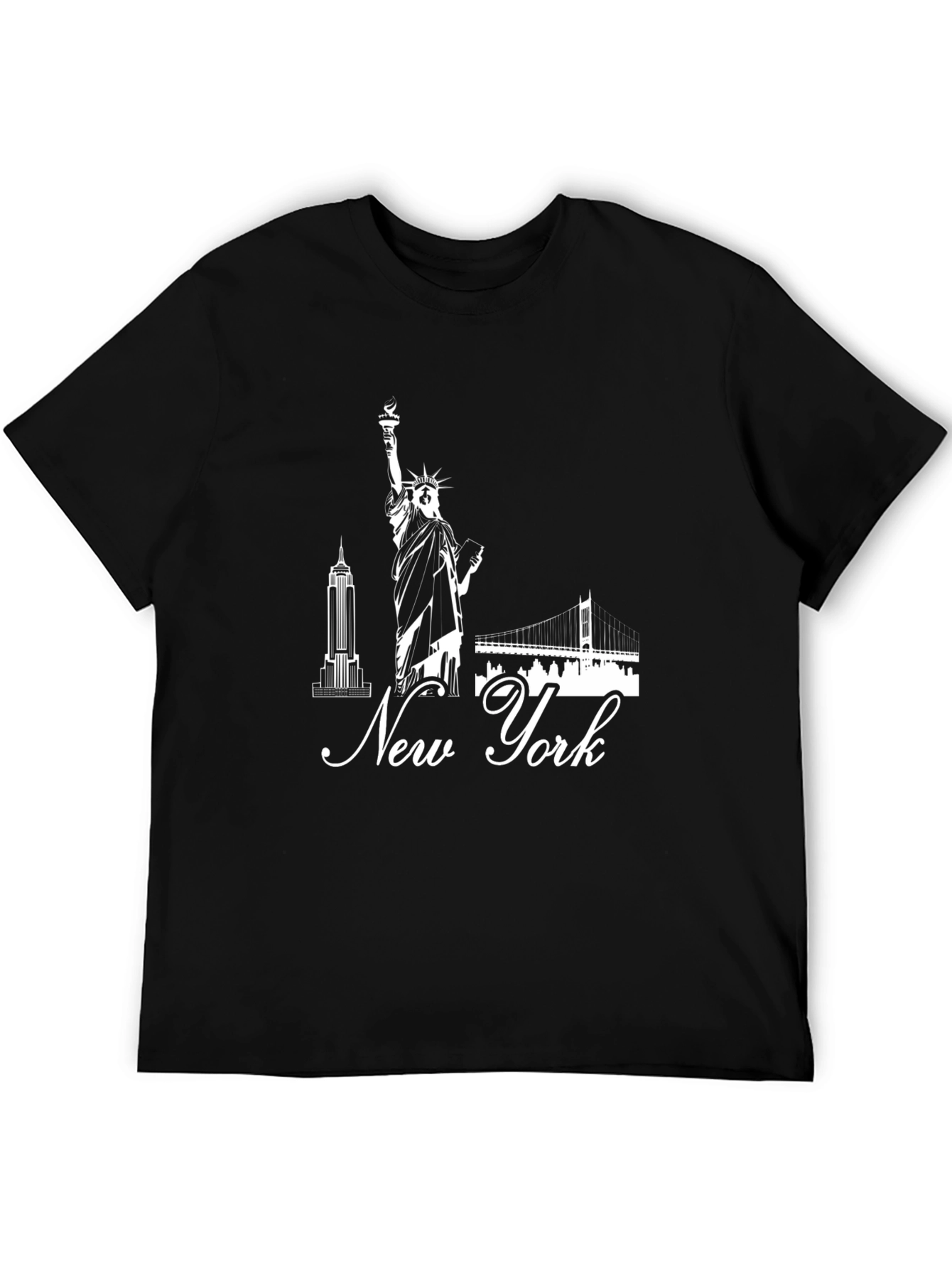 New York Skyline Graphic Black T-Shirt