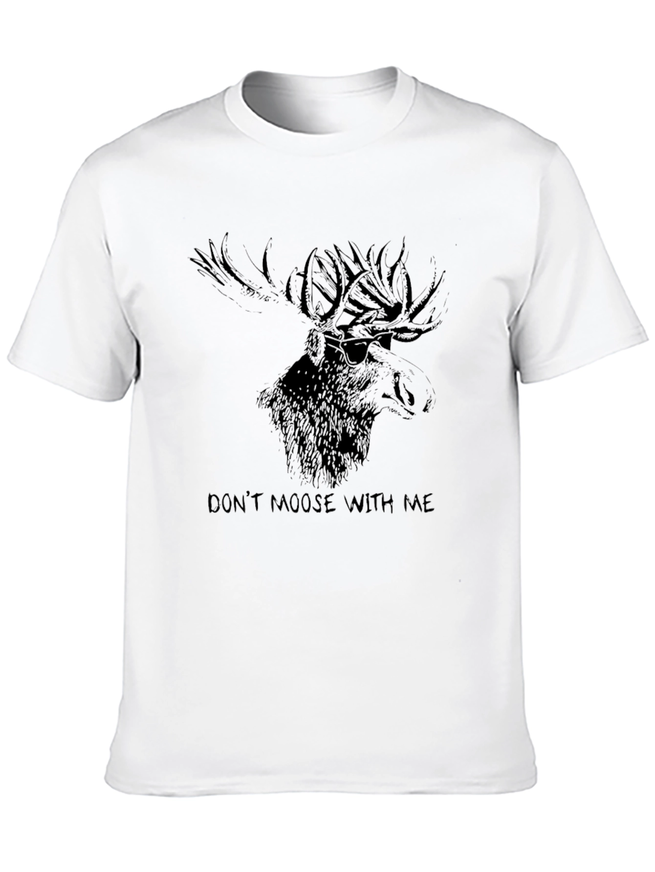 Dont Moose With Me Black Graphic T-Shirt