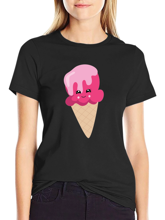 Cute Ice Cream Cone Graphic T-Shirt