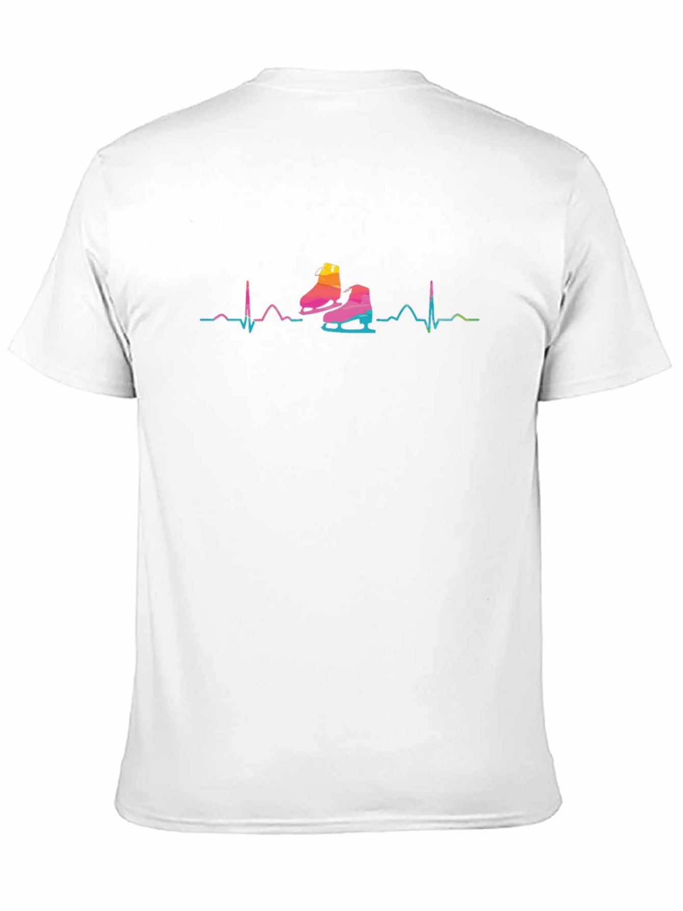 Ice Skate Heartbeat Graphic T-Shirt