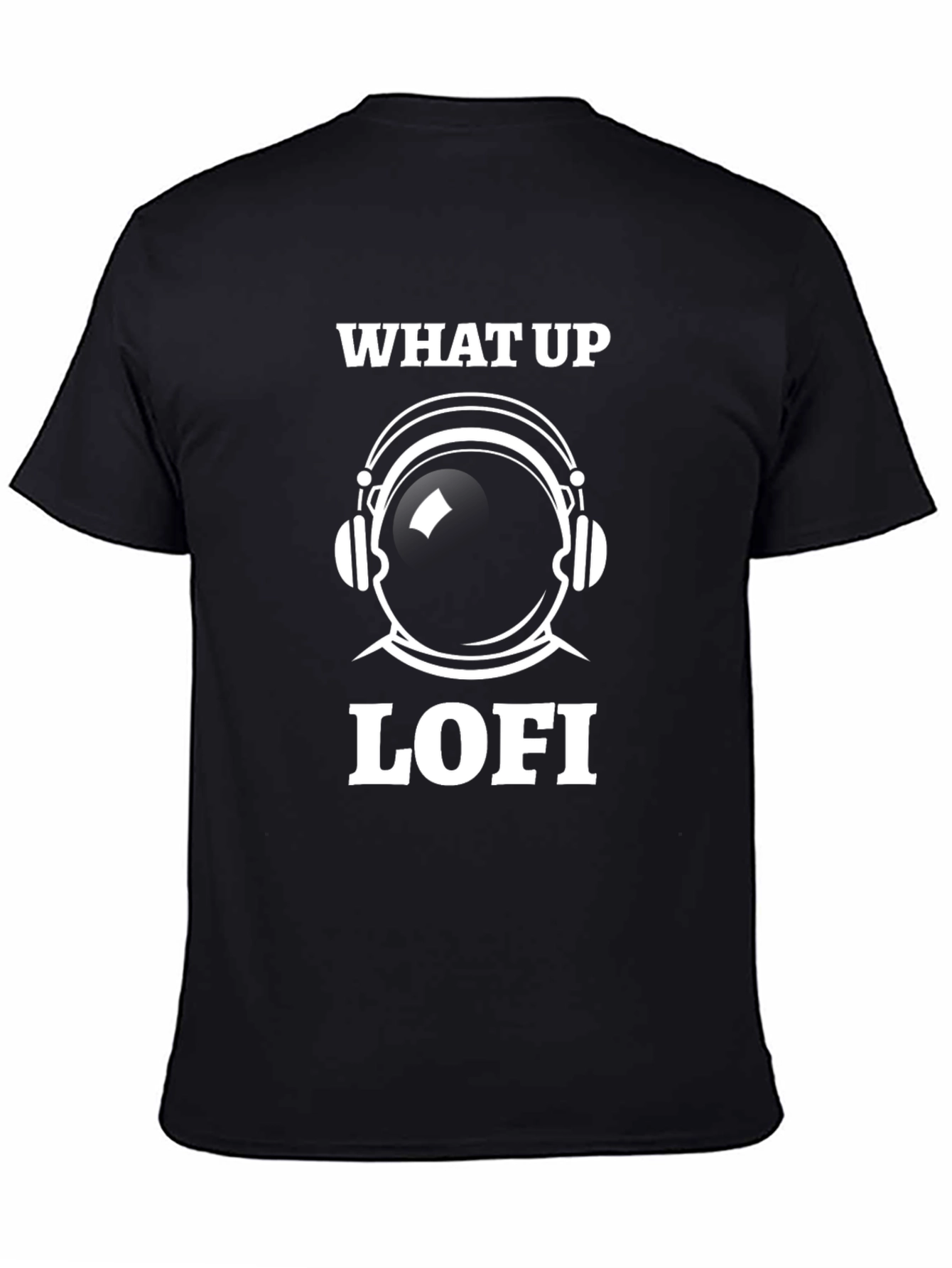What Up Lofi T-Shirt - Astronaut Helmet Graphic Tee