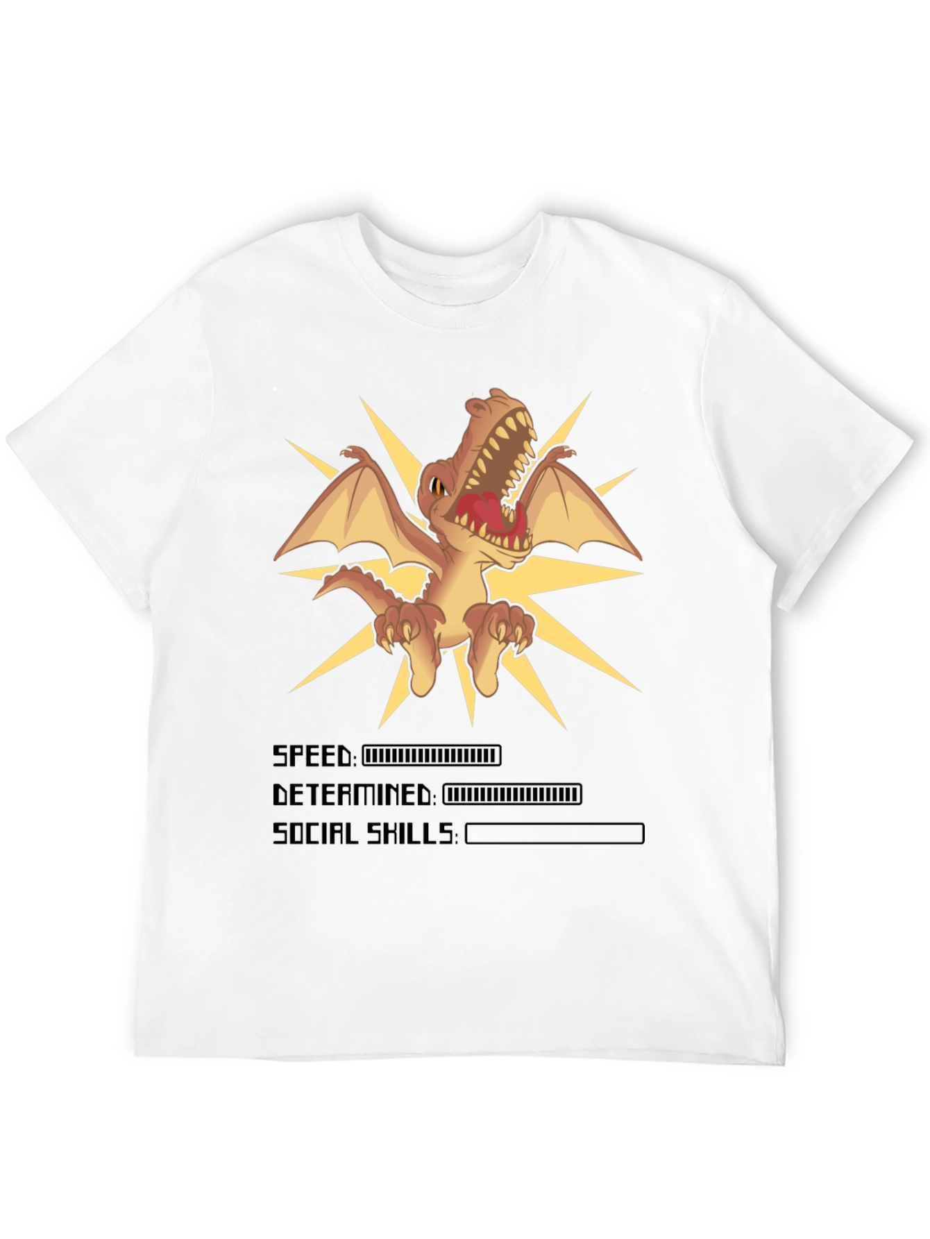Dino Stats Black Graphic T-Shirt
