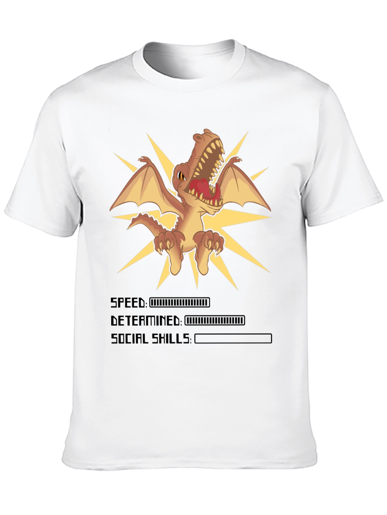 Dino Stats Black Graphic T-Shirt
