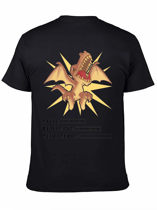 Dino Stats Black Graphic T-Shirt