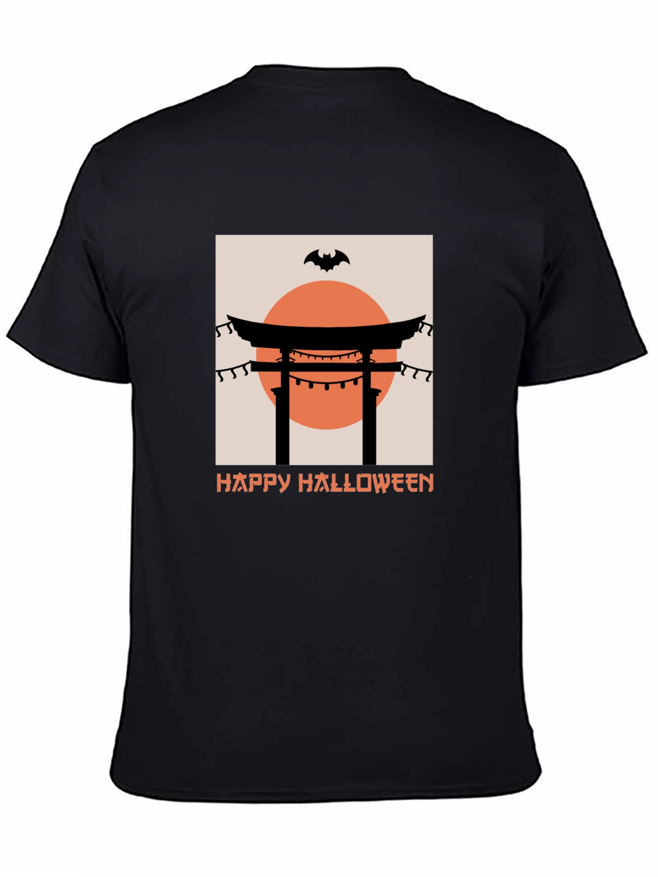 Halloween Torii Gate Bat Graphic Tee