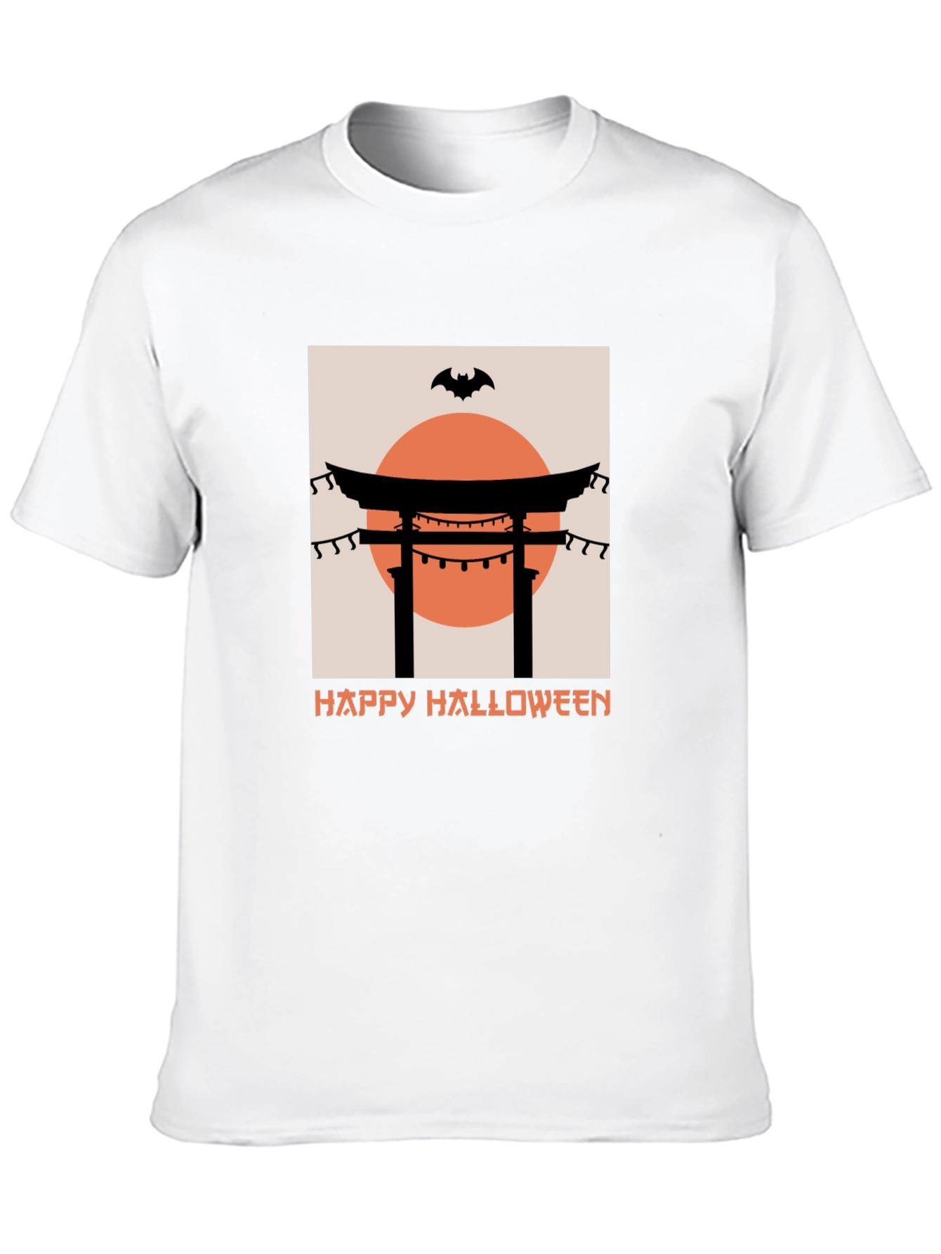 Halloween Torii Gate Bat Graphic Tee