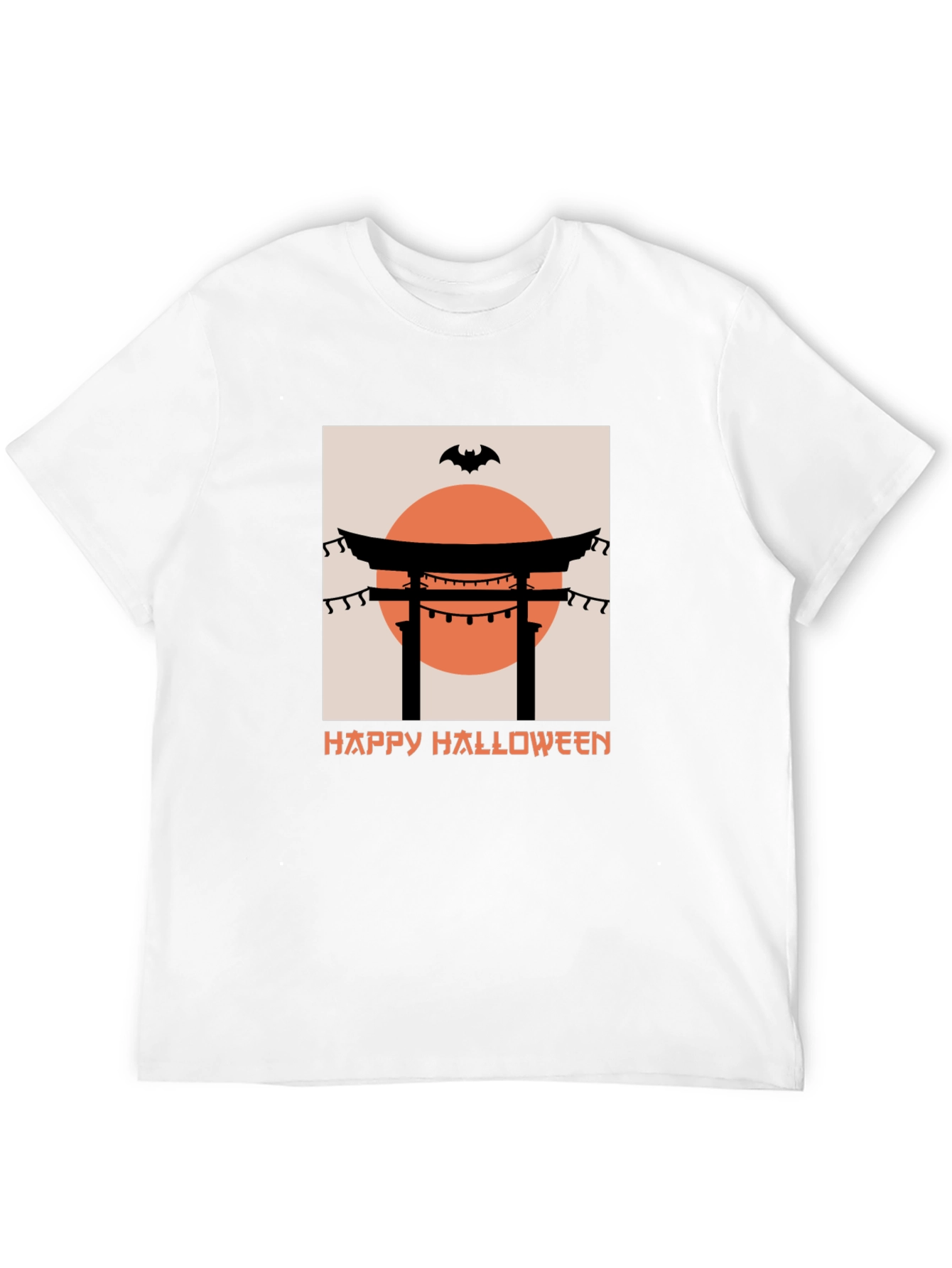 Halloween Torii Gate Bat Graphic Tee