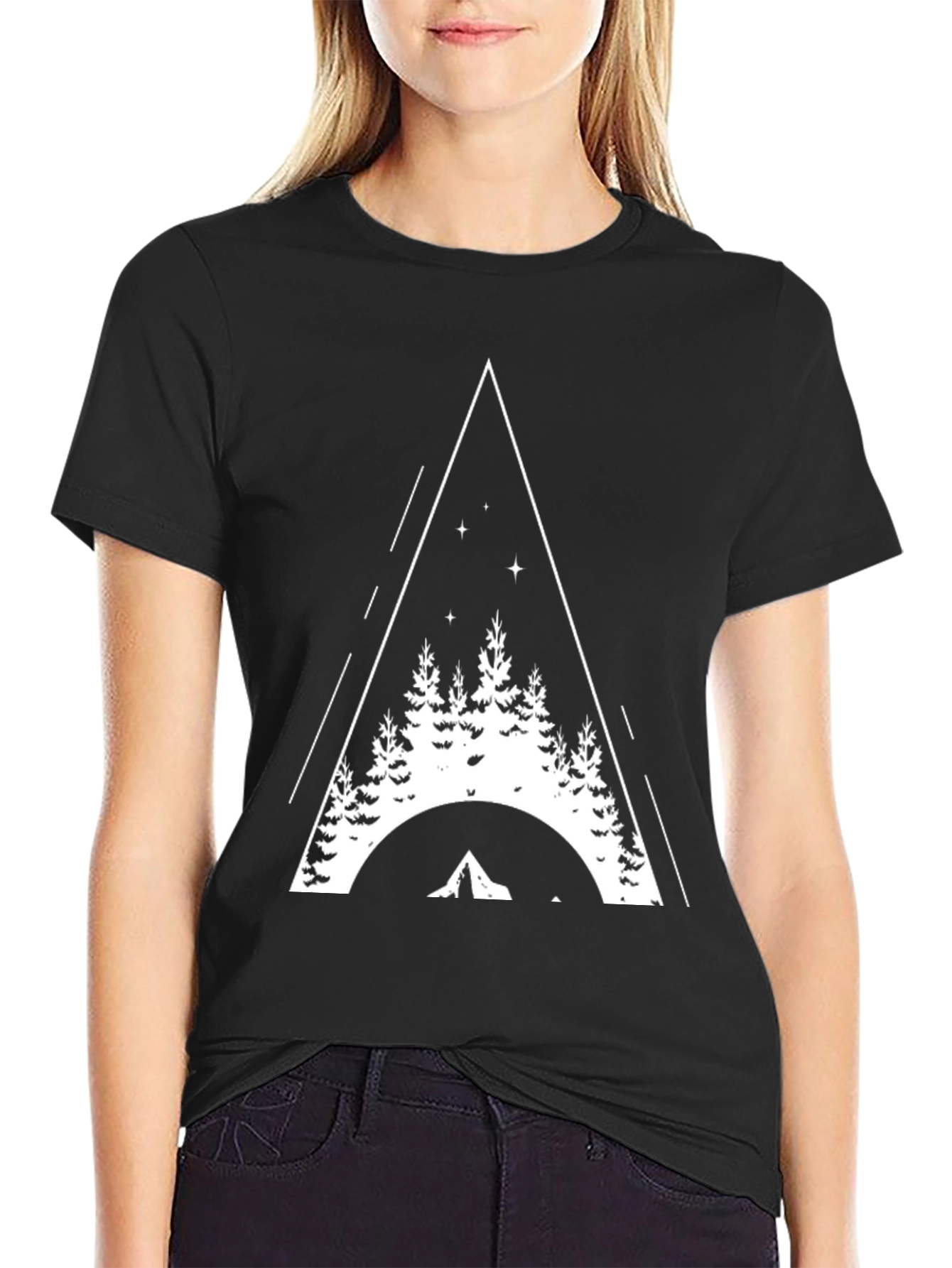 Nature Triangle Black T-Shirt