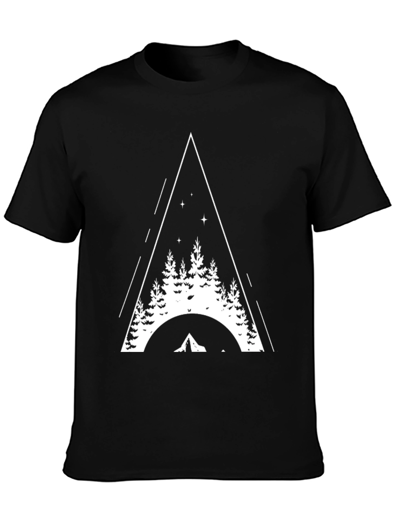 Nature Triangle Black T-Shirt