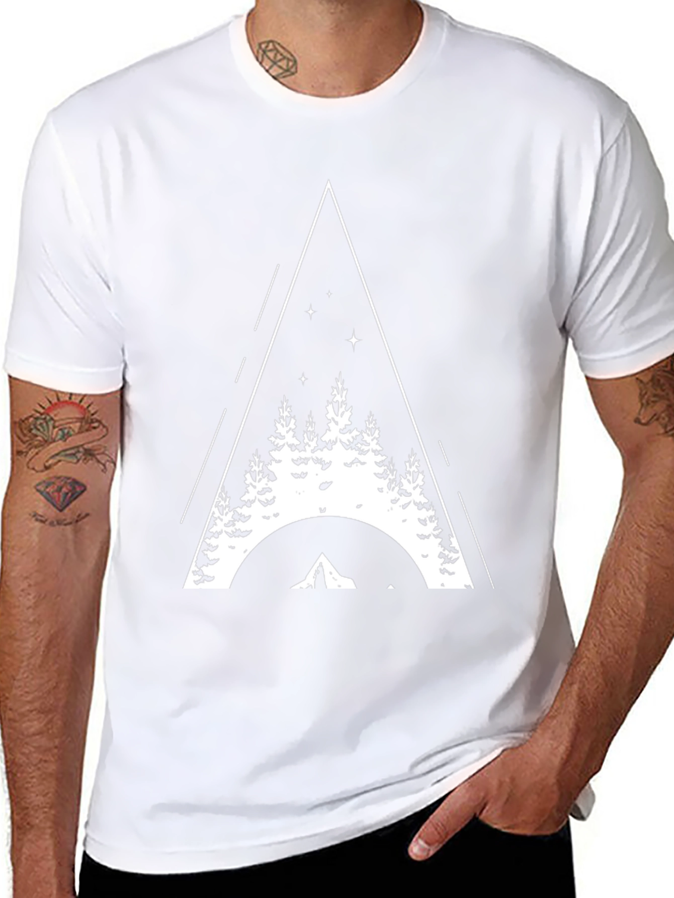 Nature Triangle Black T-Shirt
