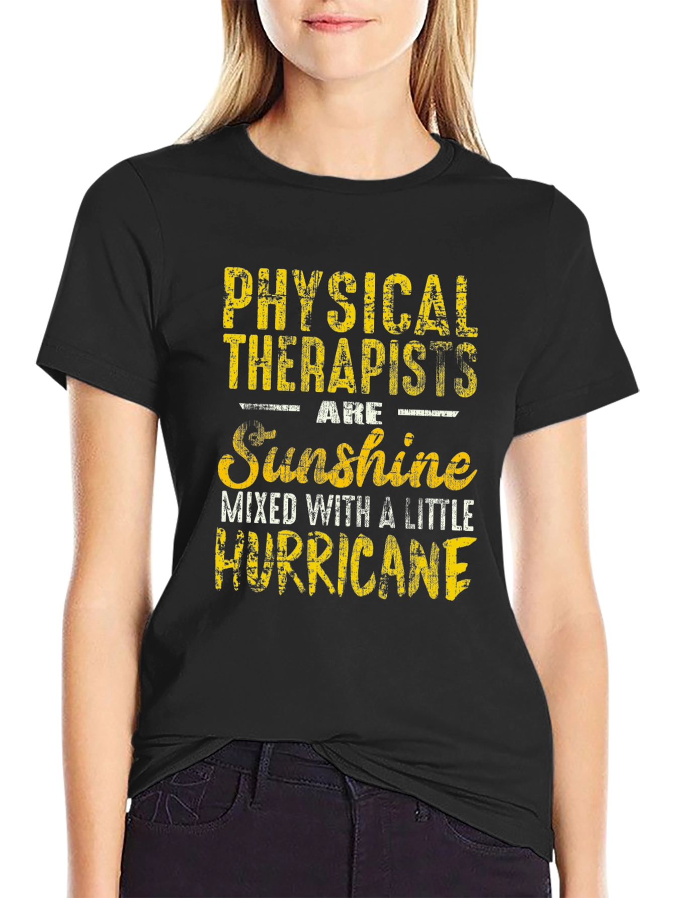 Physical Therapist Sunshine Hurricane Graphic T-Shirt
