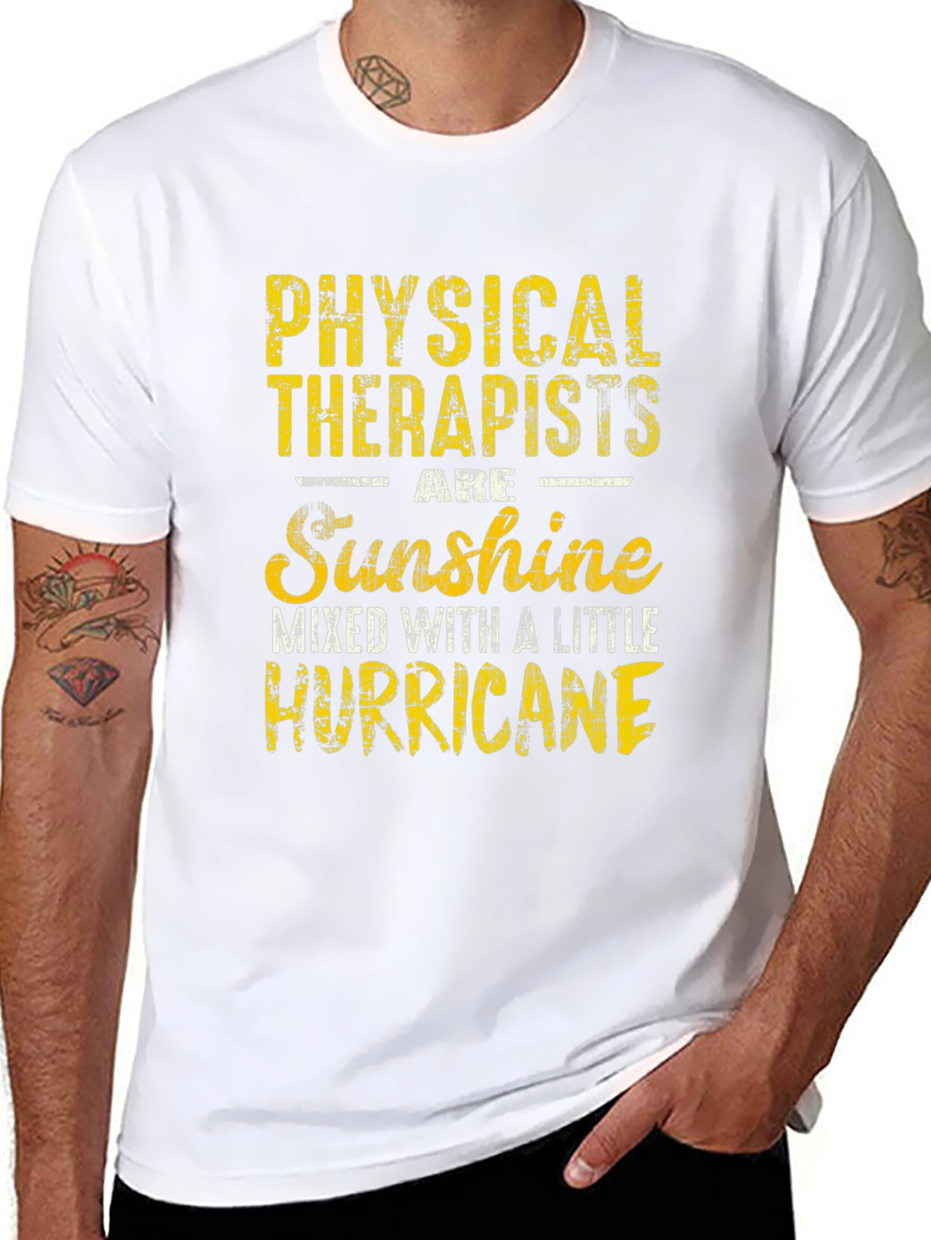 Physical Therapist Sunshine Hurricane Graphic T-Shirt