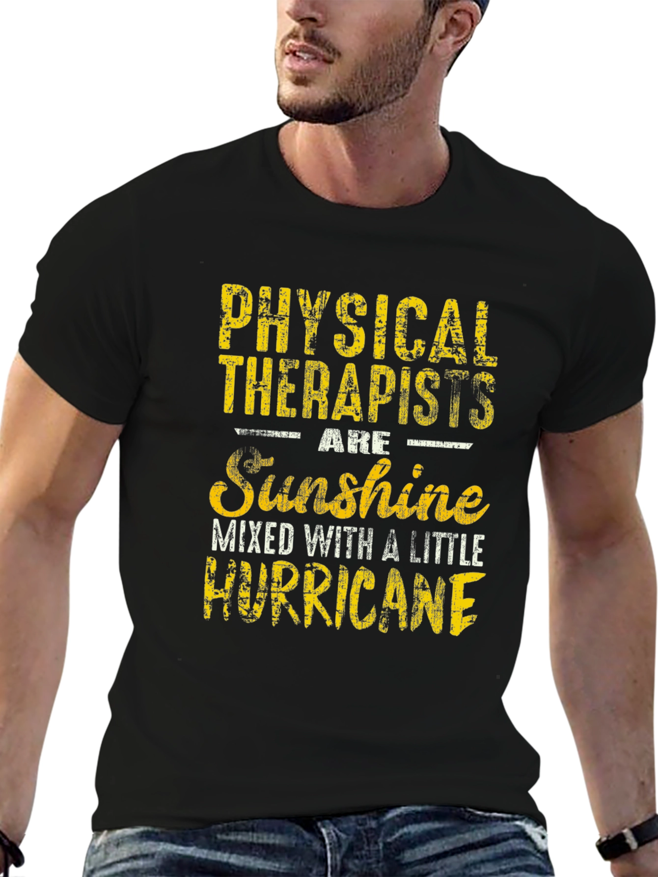 Physical Therapist Sunshine Hurricane Graphic T-Shirt