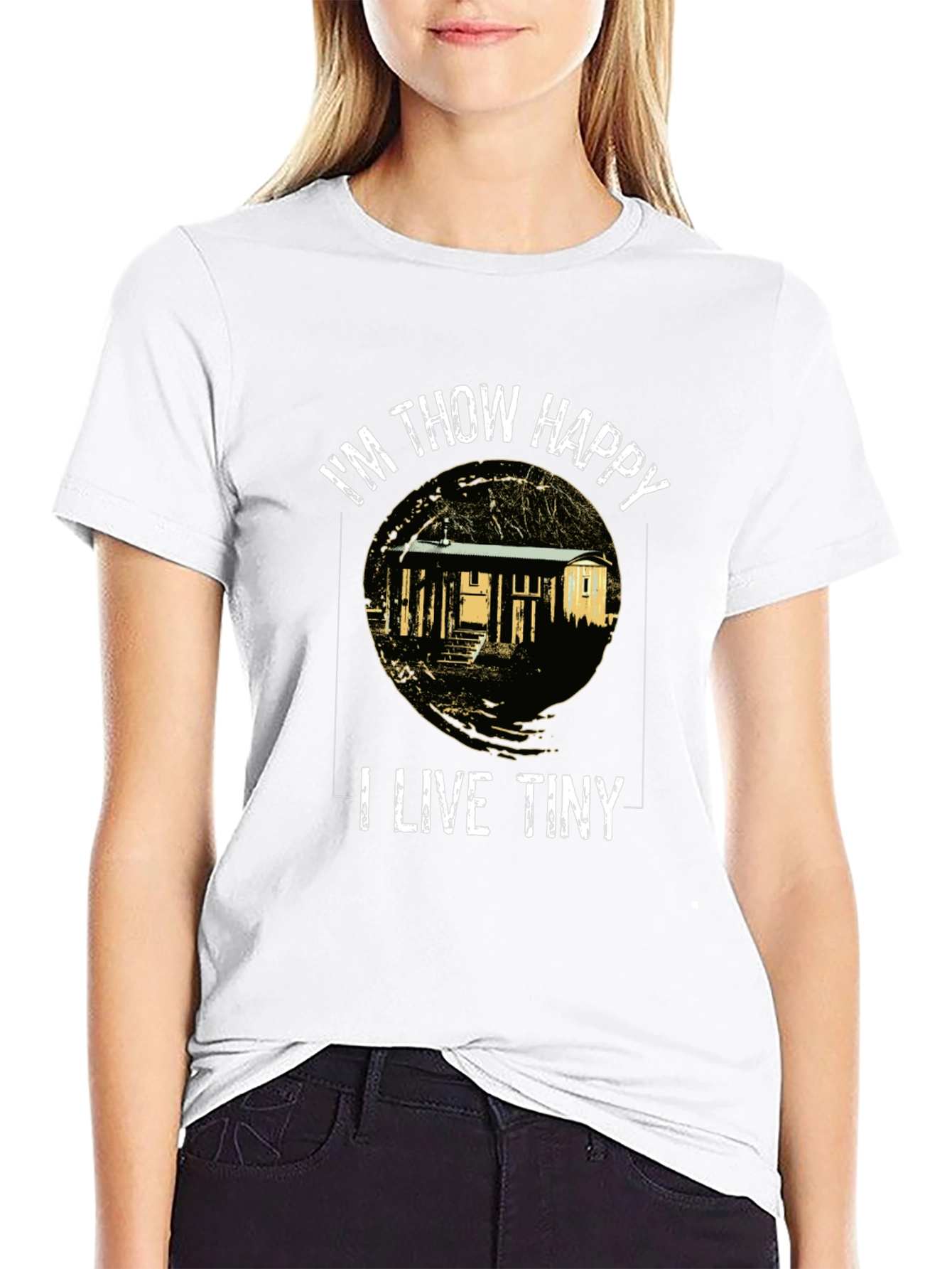 Im Thow Happy I Live Tiny T-Shirt