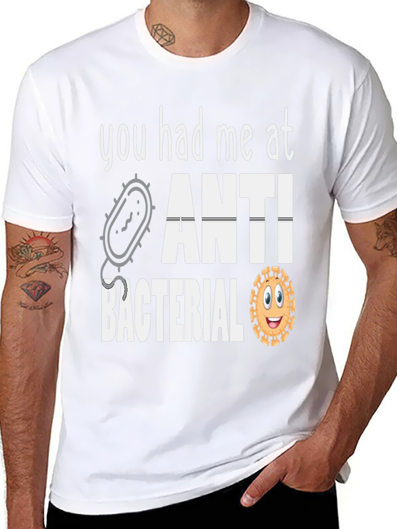 Anti-Bacterial Graphic Tee - Funny Novelty T-Shirt
