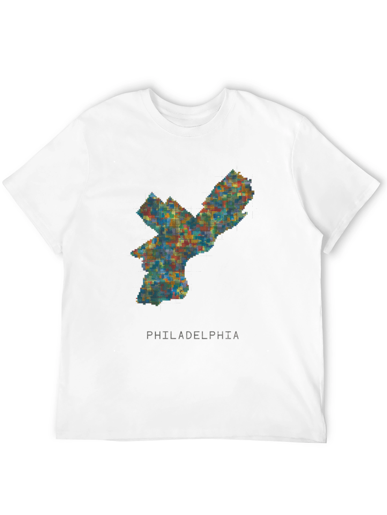 Philadelphia Pixel Art Mens Graphic T-Shirt