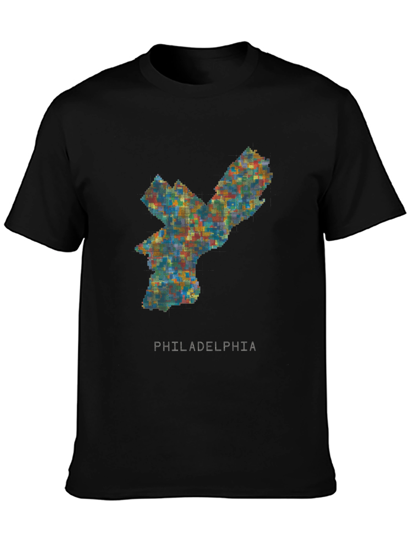 Philadelphia Pixel Art Mens Graphic T-Shirt