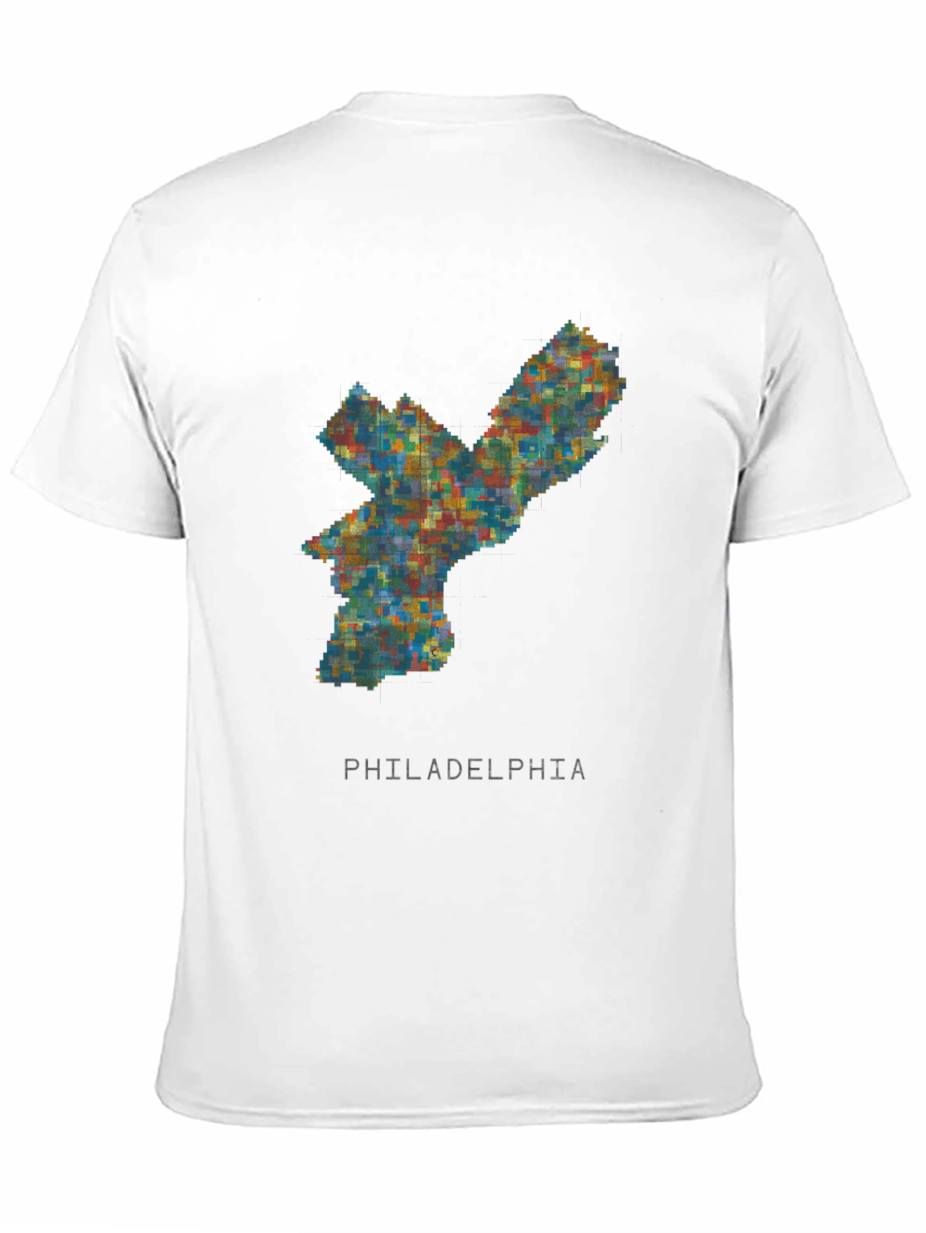 Philadelphia Pixel Art Mens Graphic T-Shirt
