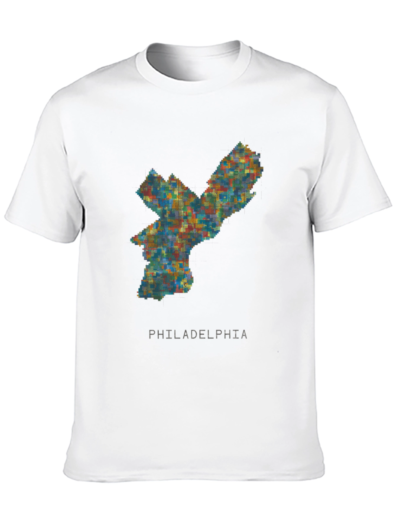Philadelphia Pixel Art Mens Graphic T-Shirt