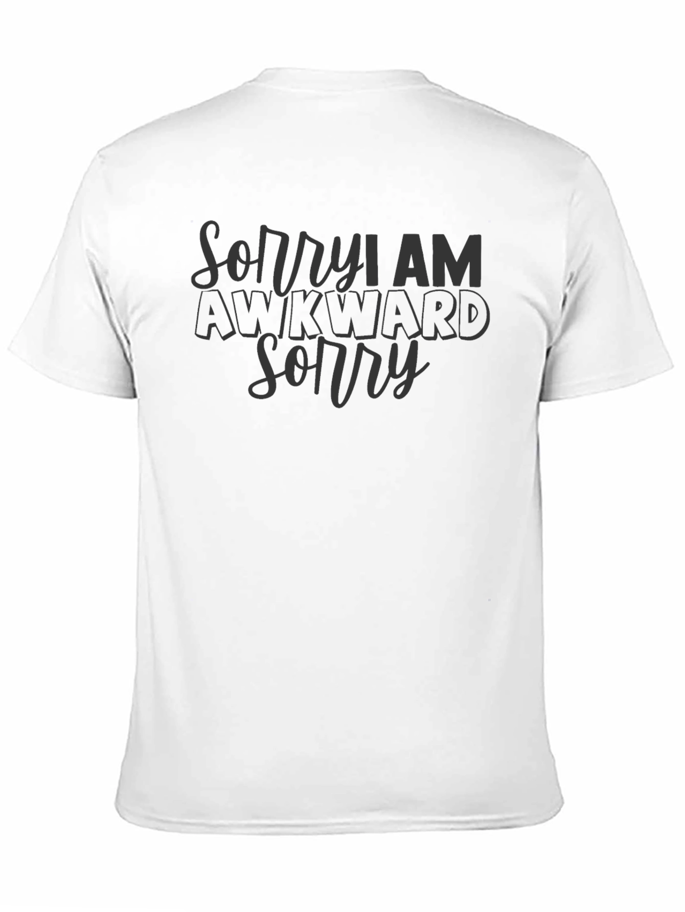 Awkward Sorry Slogan Graphic Tee