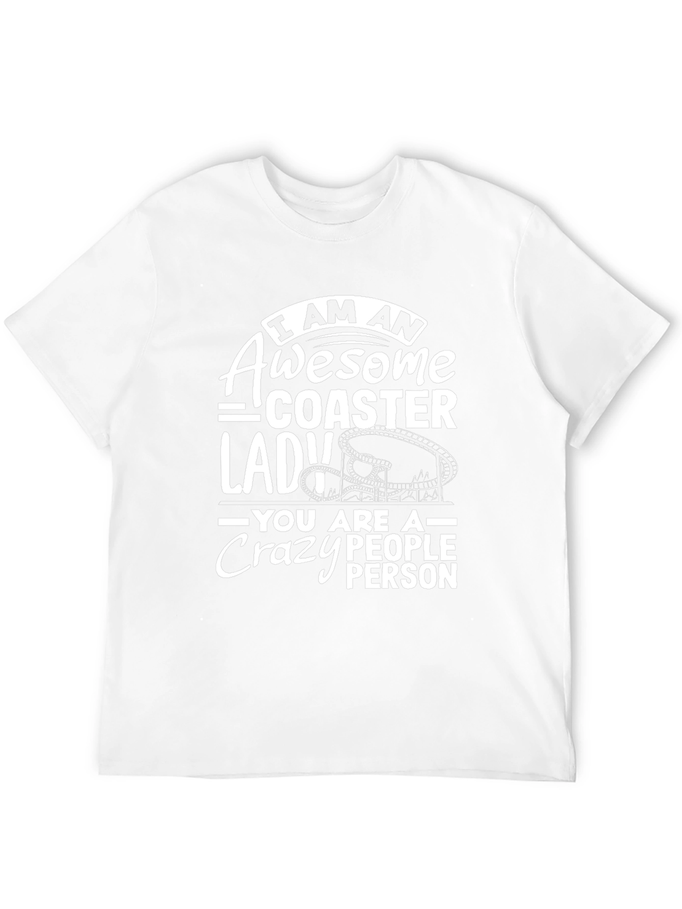 Awesome Coaster Lady Black T-Shirt