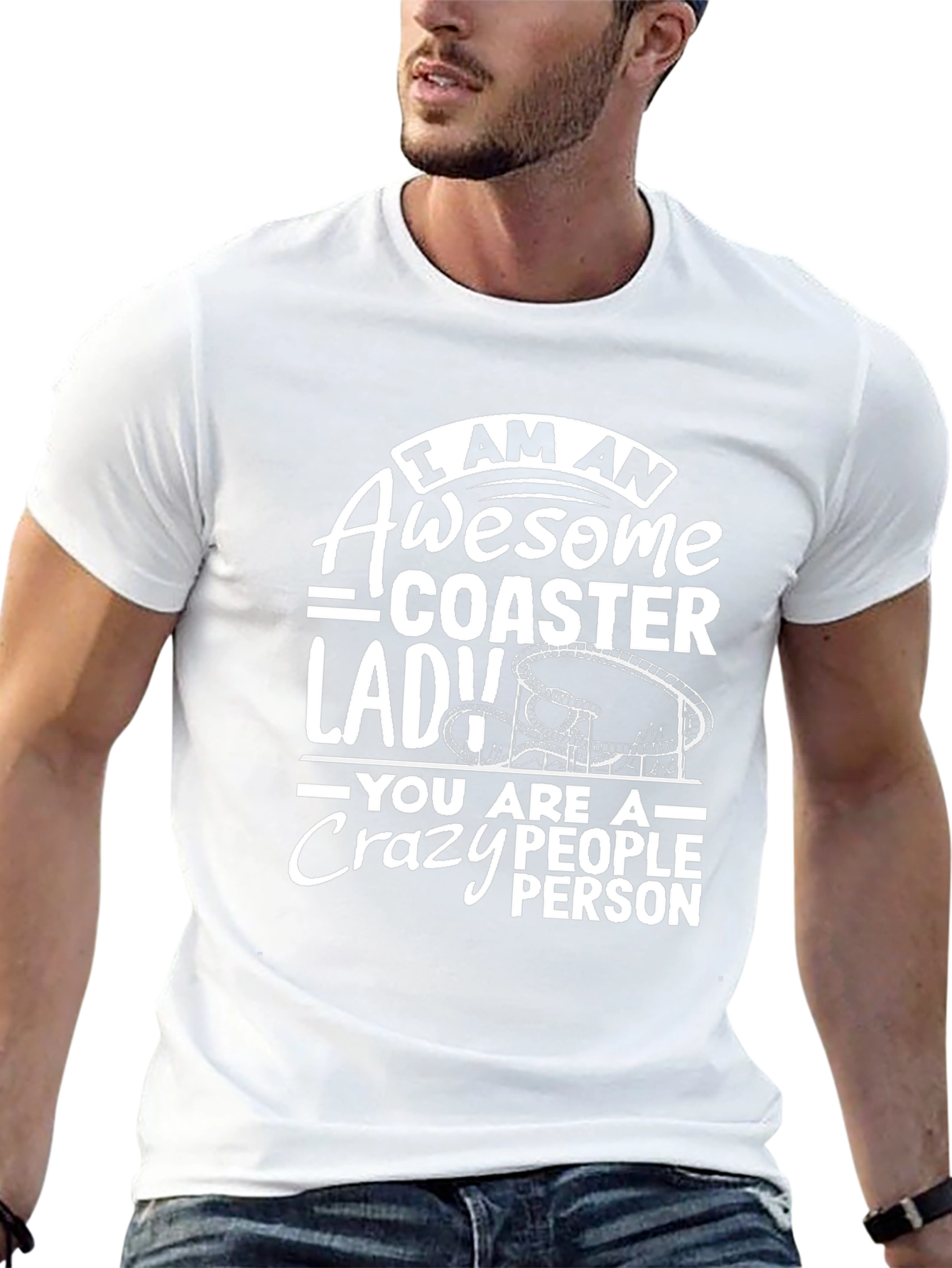 Awesome Coaster Lady Black T-Shirt