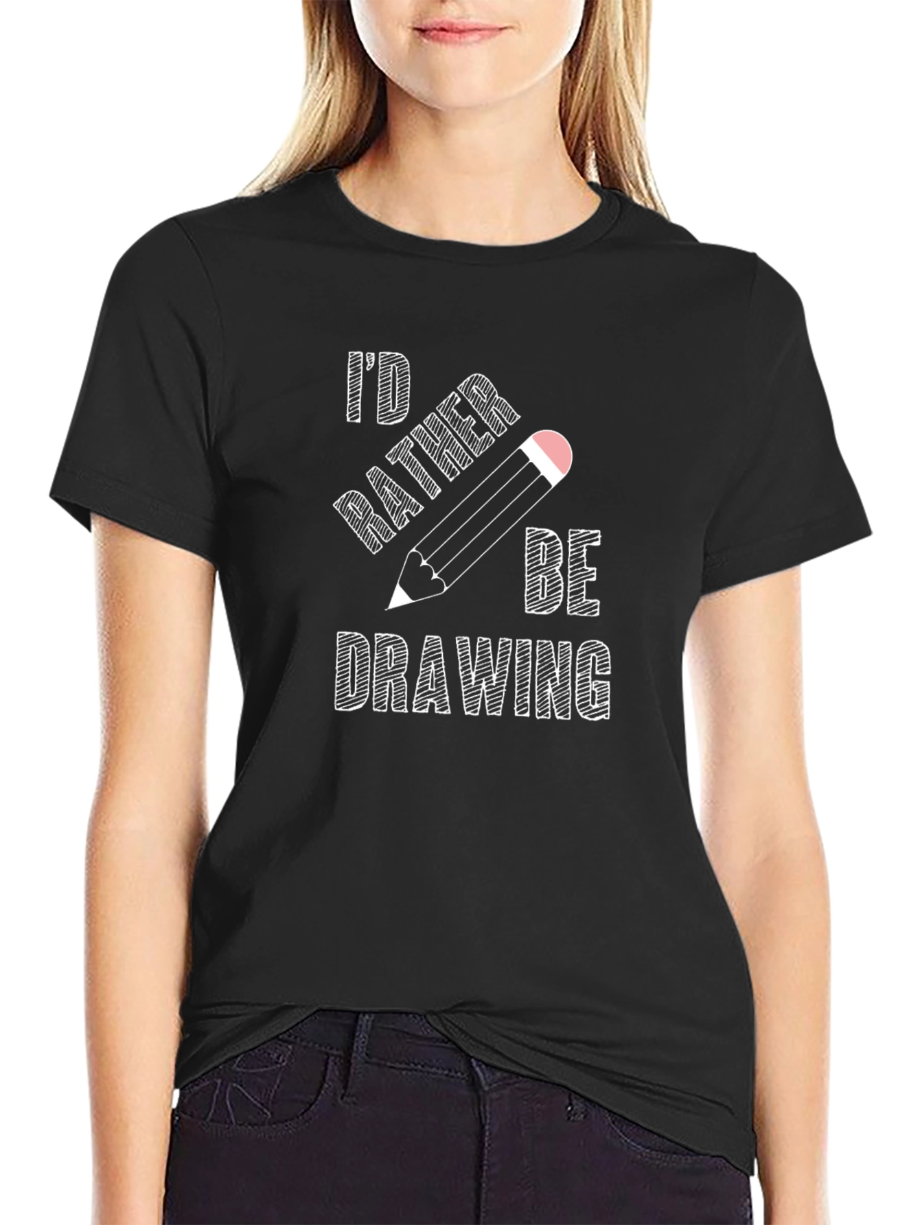 Id Rather Be Drawing T-Shirt - Artist Gift