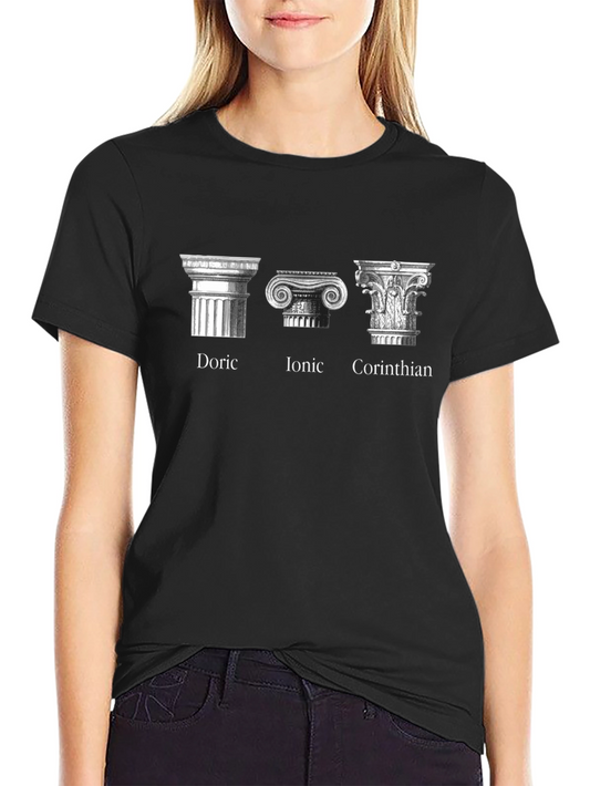 Architectural Columns T-Shirt - Doric Ionic Corinthian