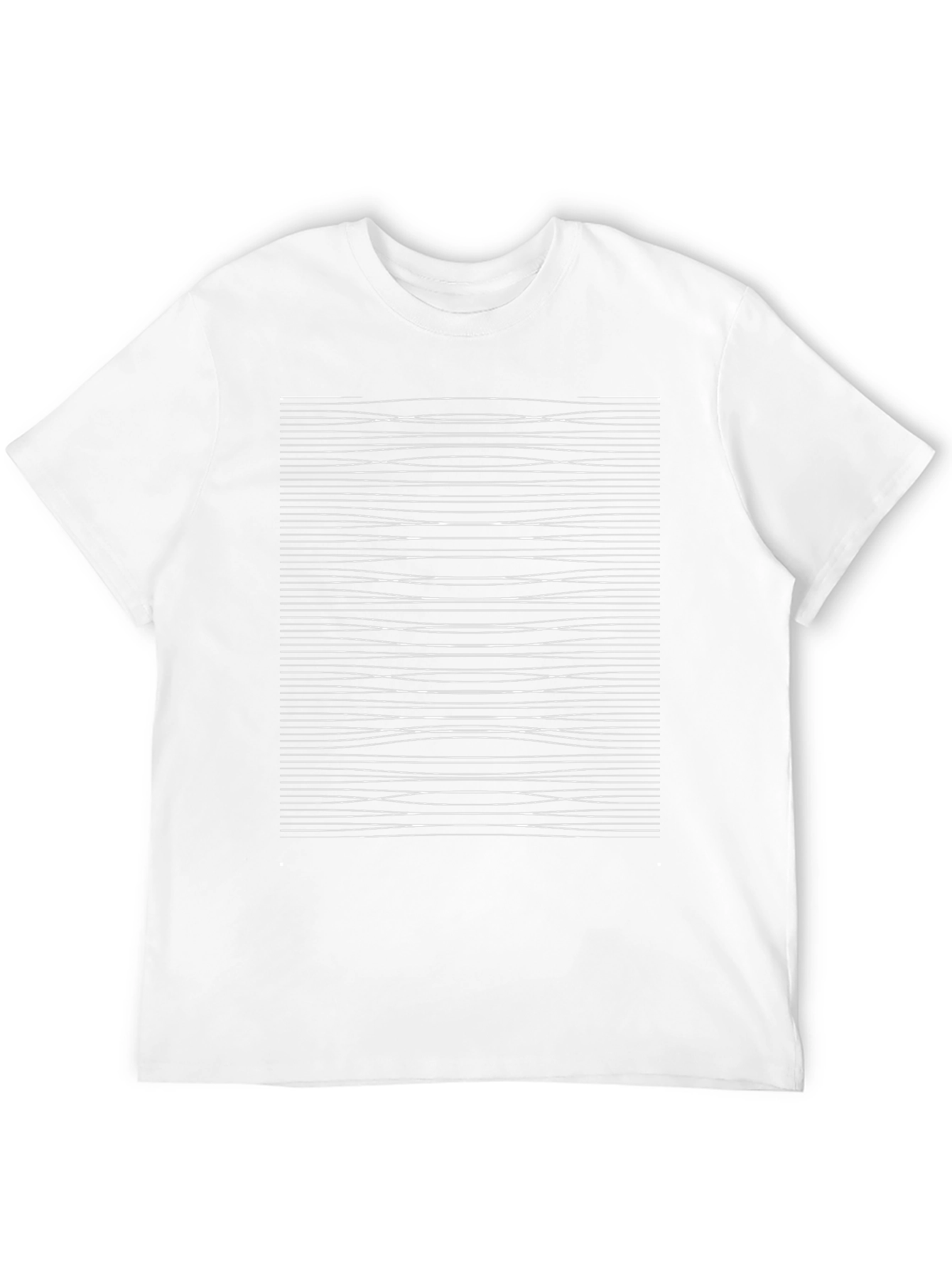 Abstract Linear Art Graphic Tee - Black
