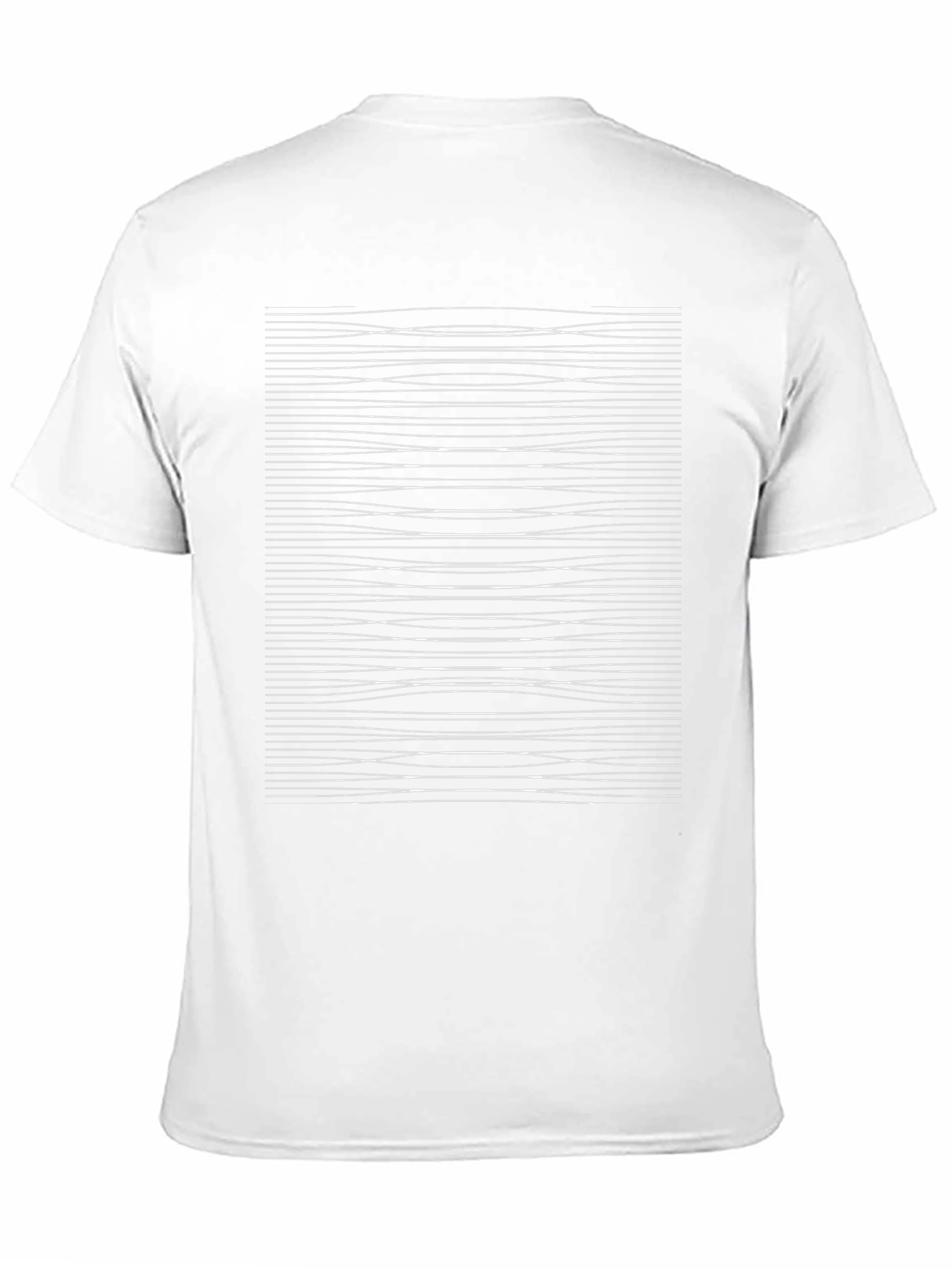 Abstract Linear Art Graphic Tee - Black