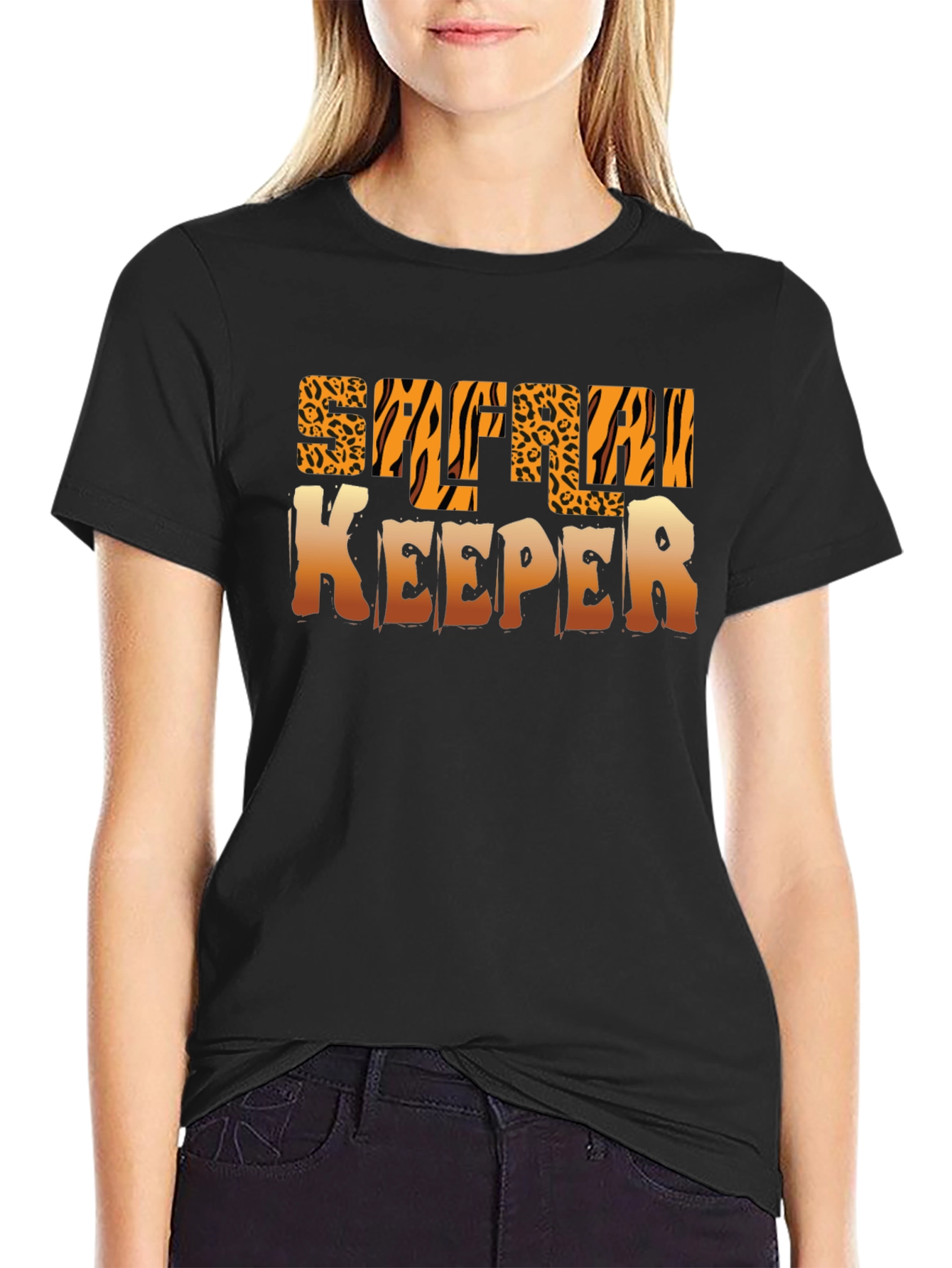 Safari Keeper Graphic Print Crewneck T-Shirt