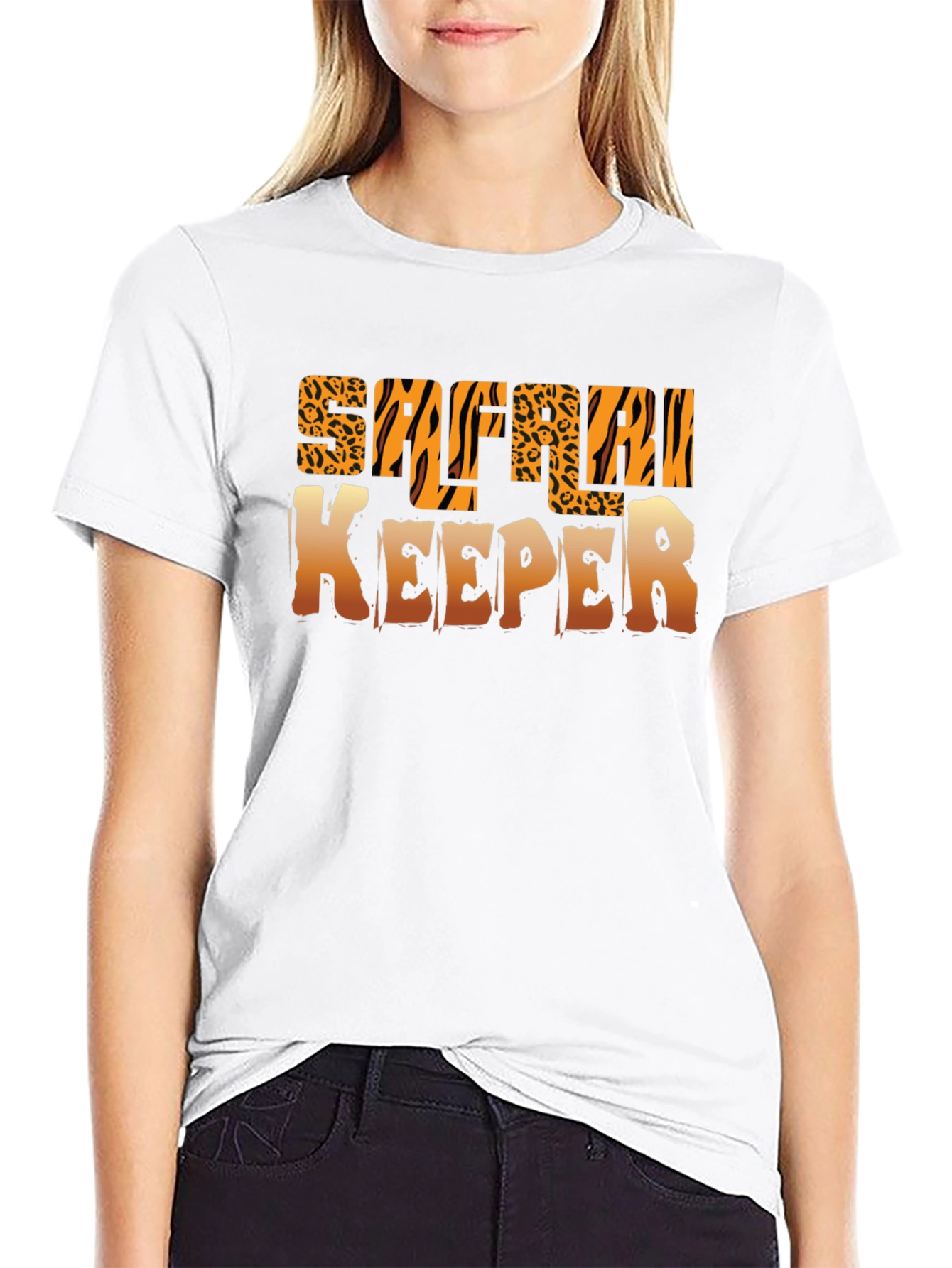 Safari Keeper Graphic Print Crewneck T-Shirt