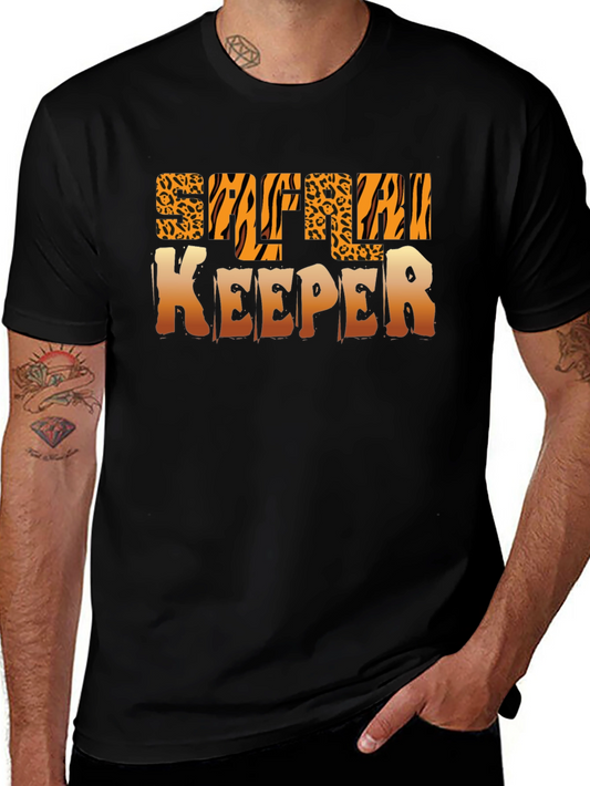 Safari Keeper Graphic Print Crewneck T-Shirt