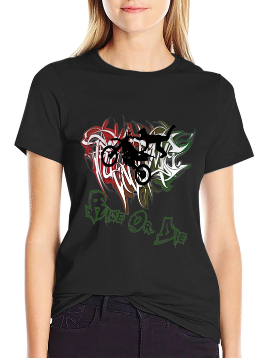 Ride or Die Graphic Tee - Motorcross Design