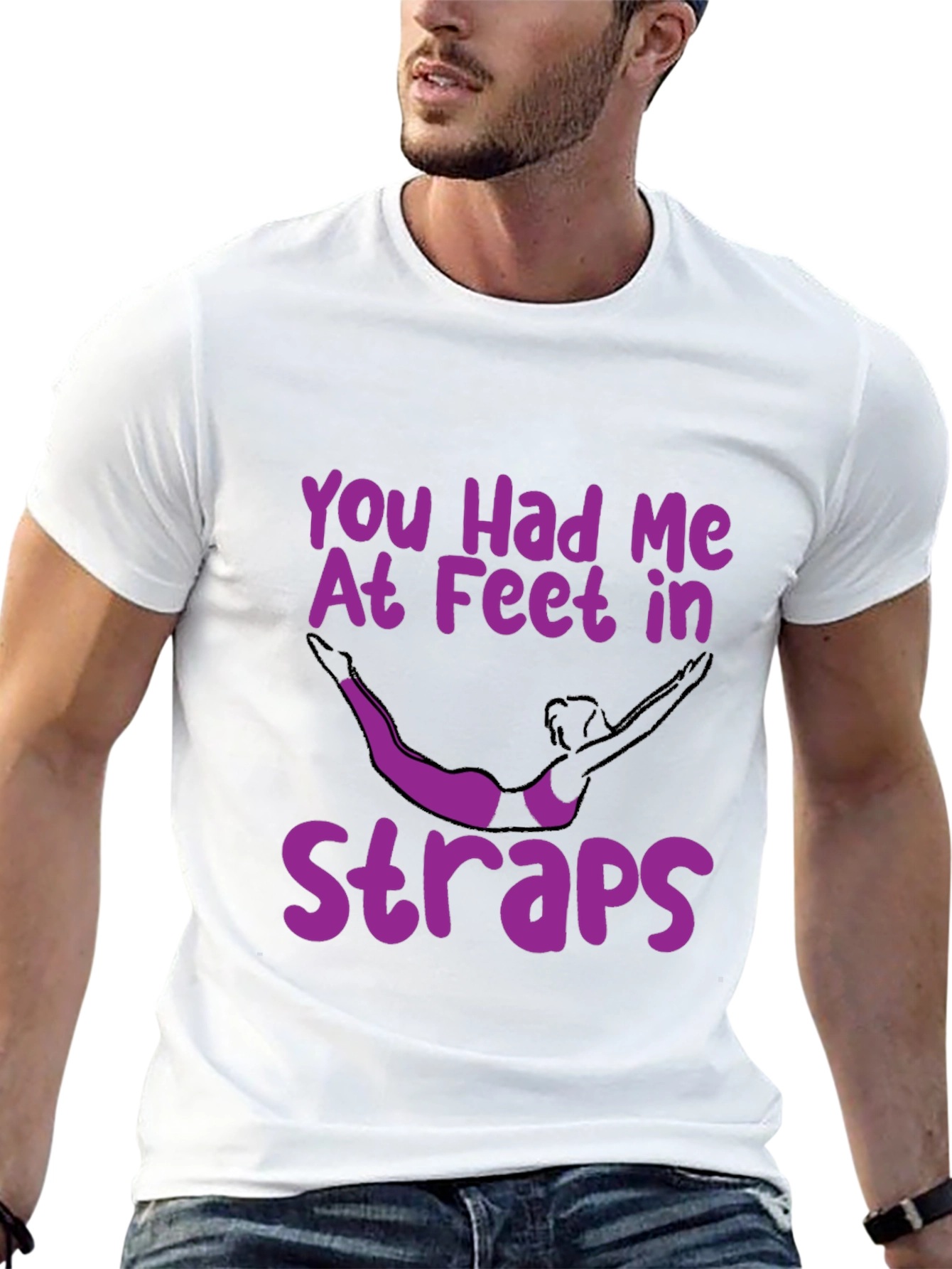 Feet in Straps T-Shirt: Unique Gymnast Design