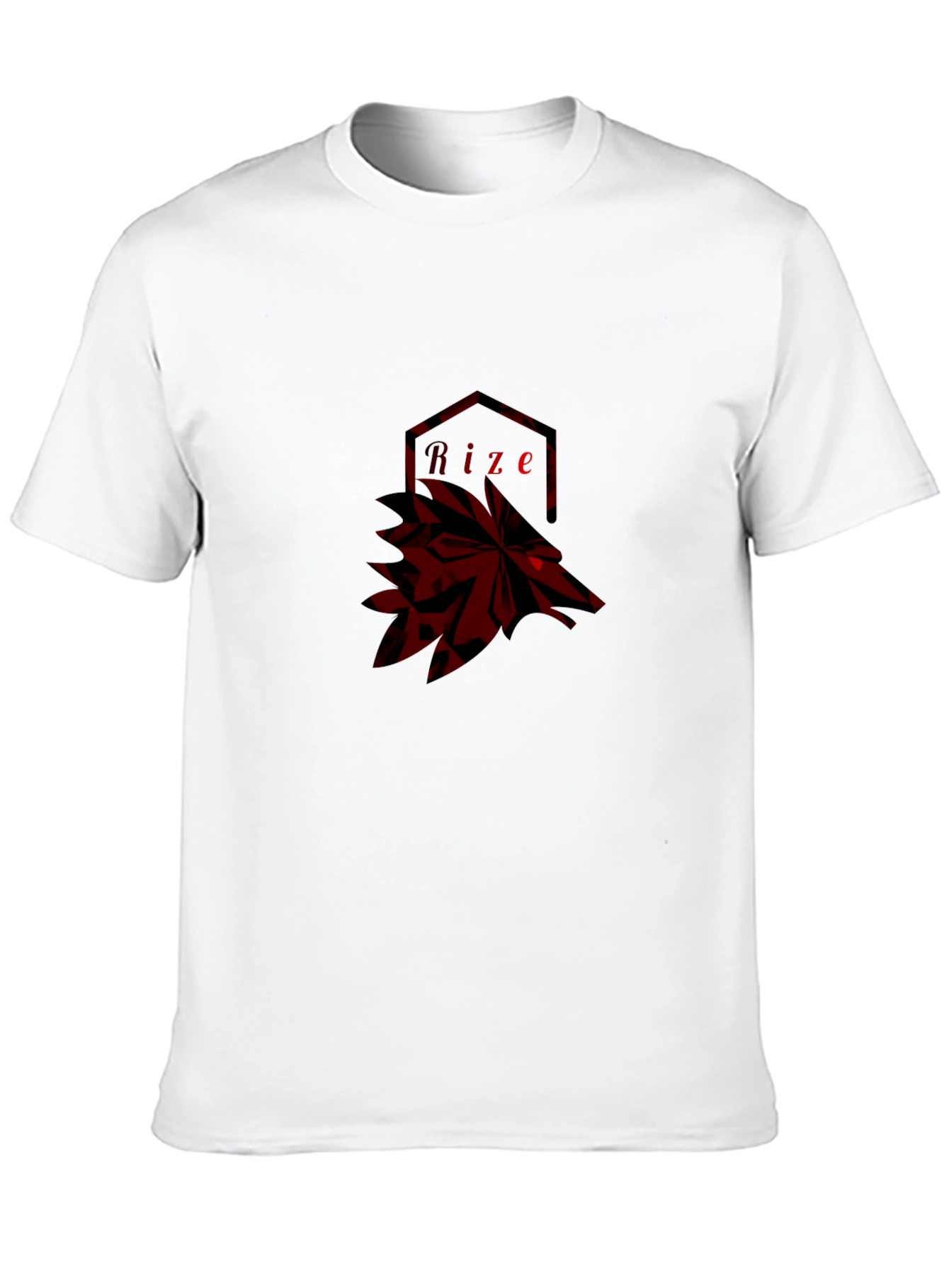 Mens Black Graphic Tee - Abstract Wolf Design
