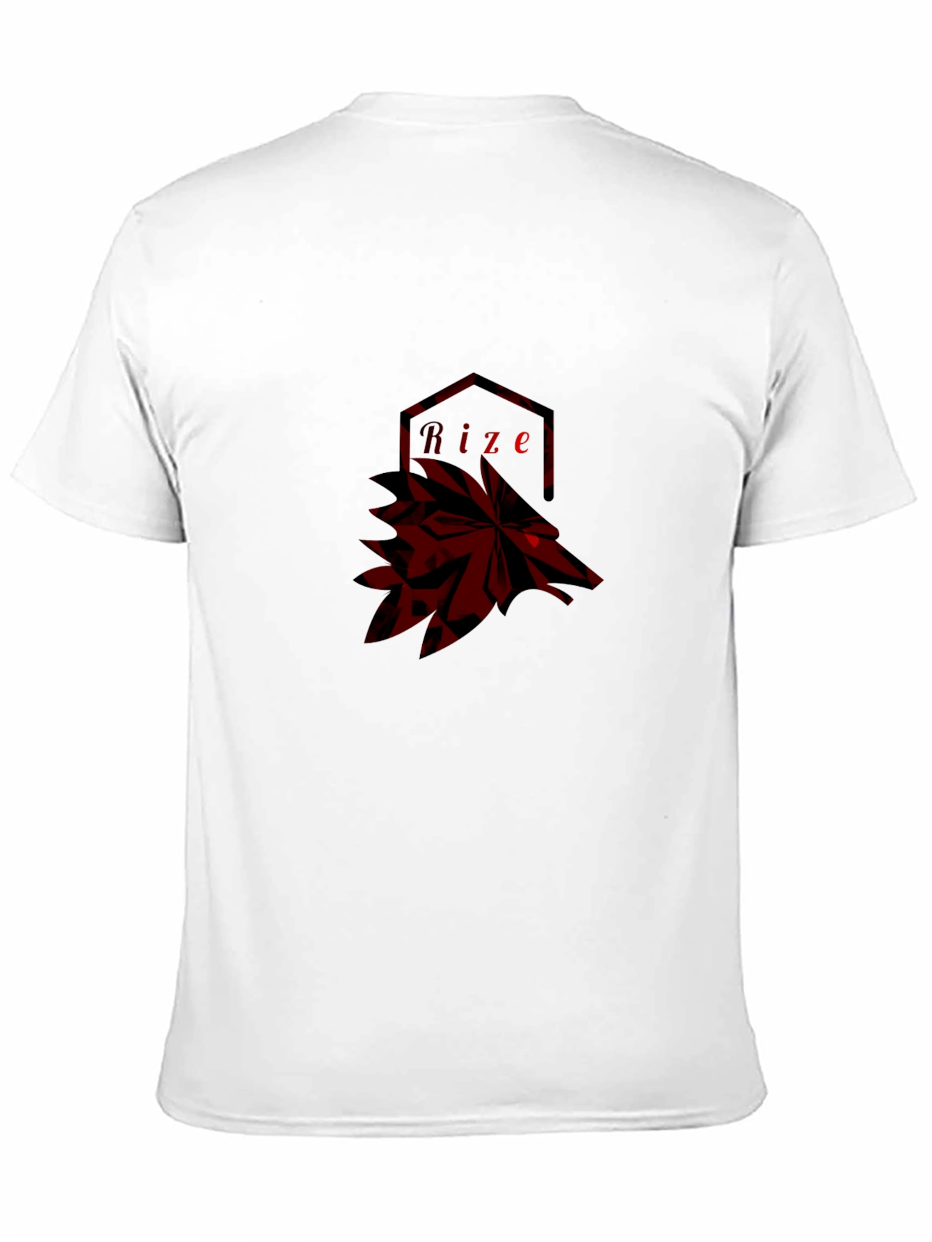 Mens Black Graphic Tee - Abstract Wolf Design