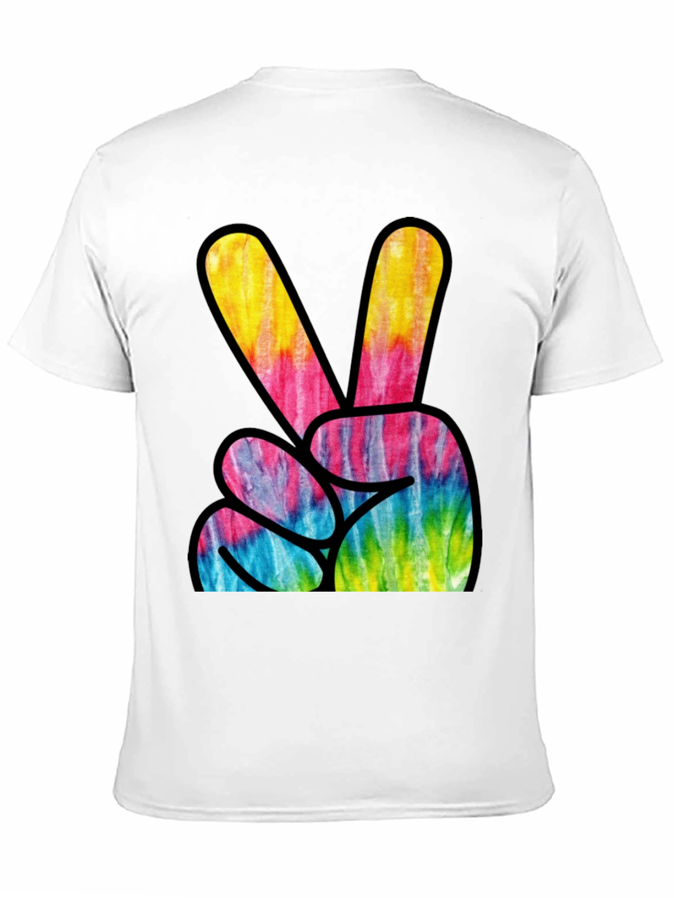 Tie Dye Peace Sign Graphic T-Shirt