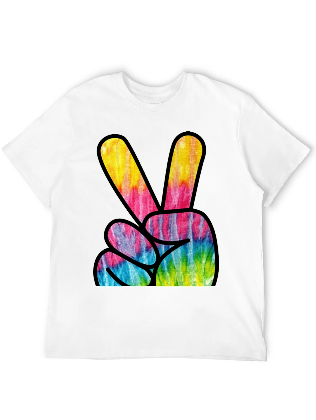 Tie Dye Peace Sign Graphic T-Shirt
