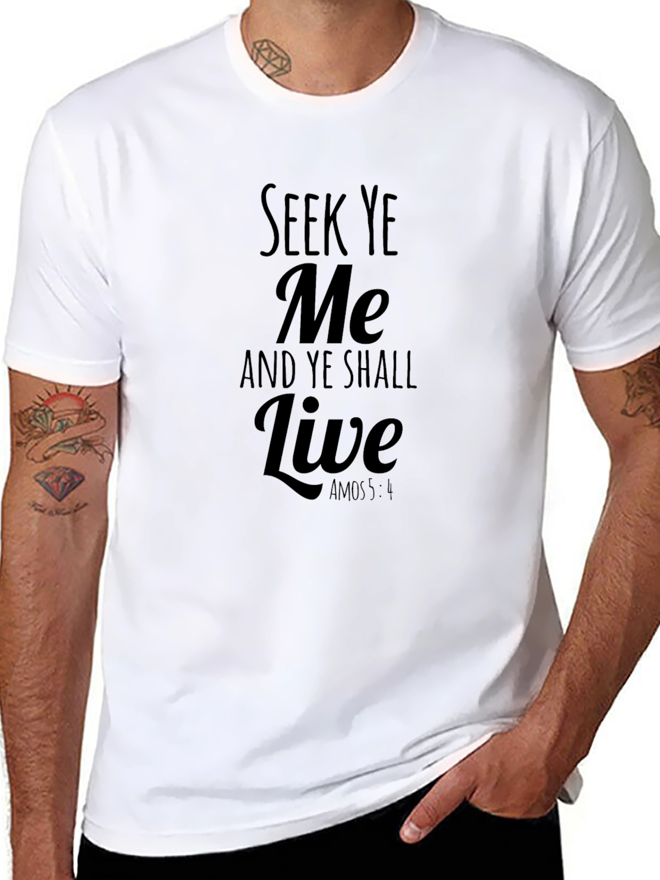 Seek Ye Me Black T-Shirt