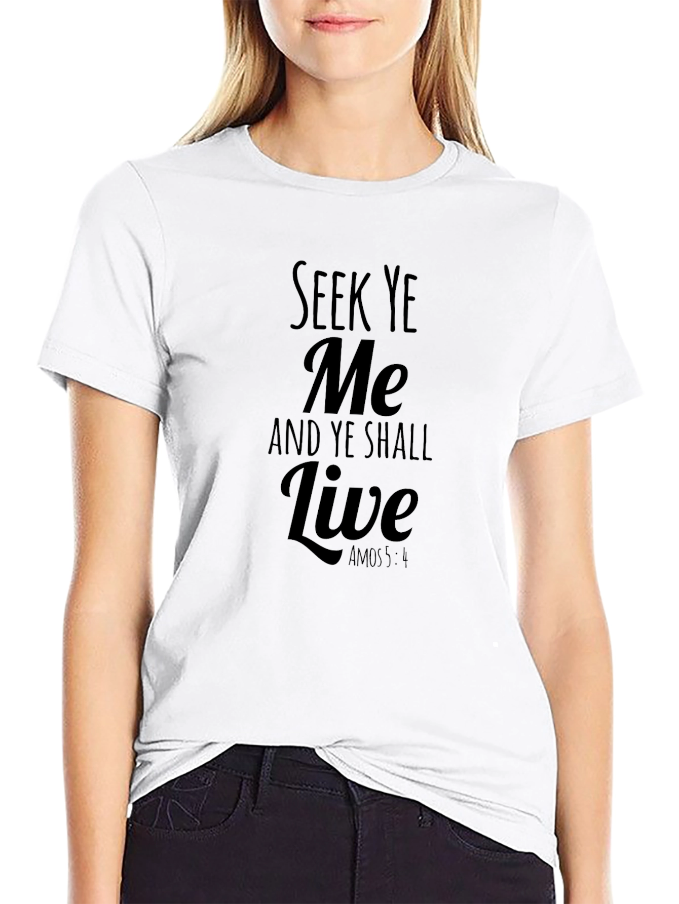 Seek Ye Me Black T-Shirt