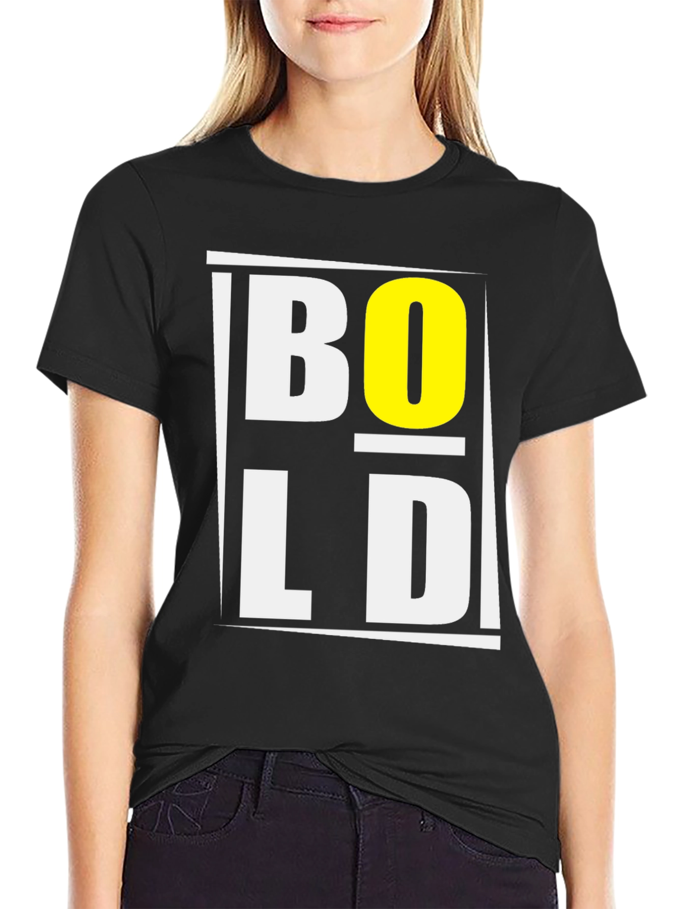 Bold Graphic Print Black T-Shirt