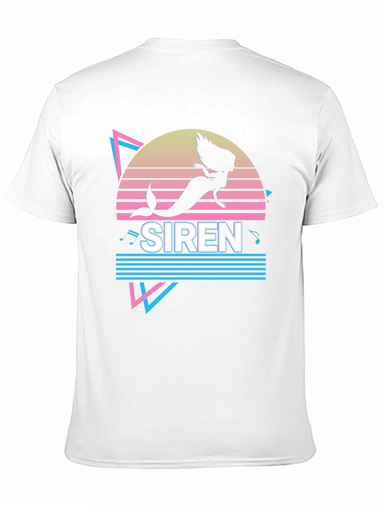 Retro Siren Graphic Tee - Black Cotton T-Shirt