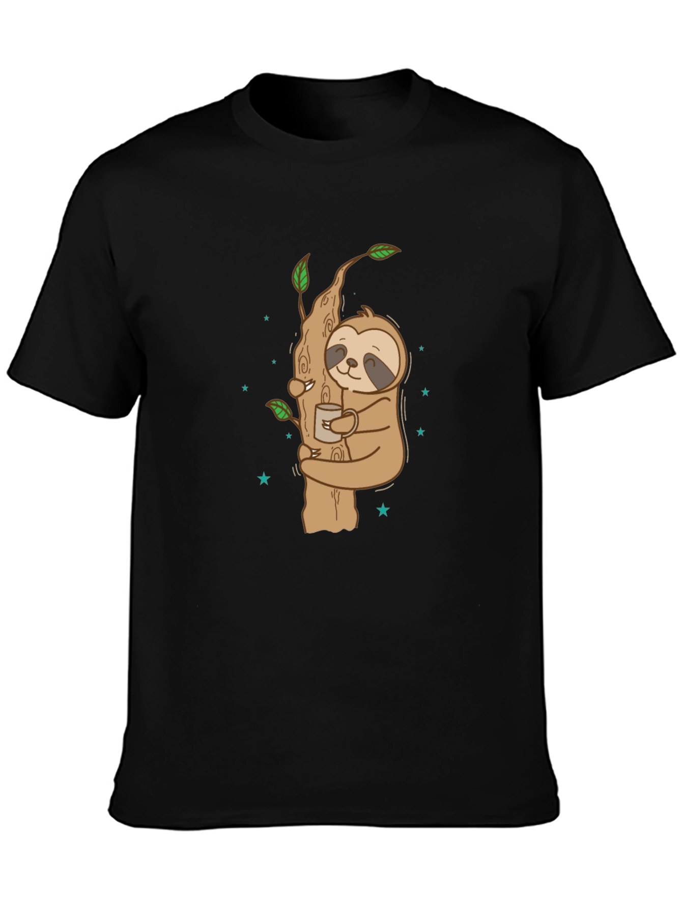 Sloth Hugging Tree Coffee T-Shirt